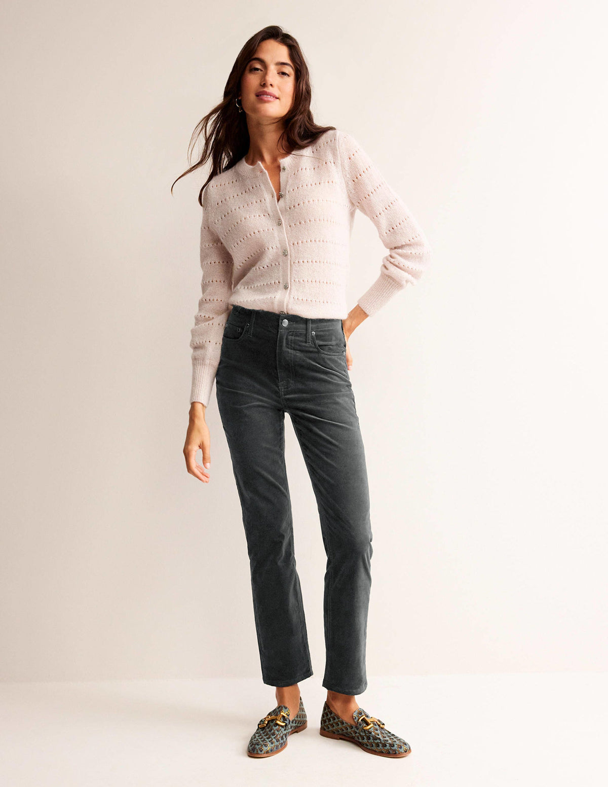 Velveteen 5 Pocket Jeans-Asphalt-1