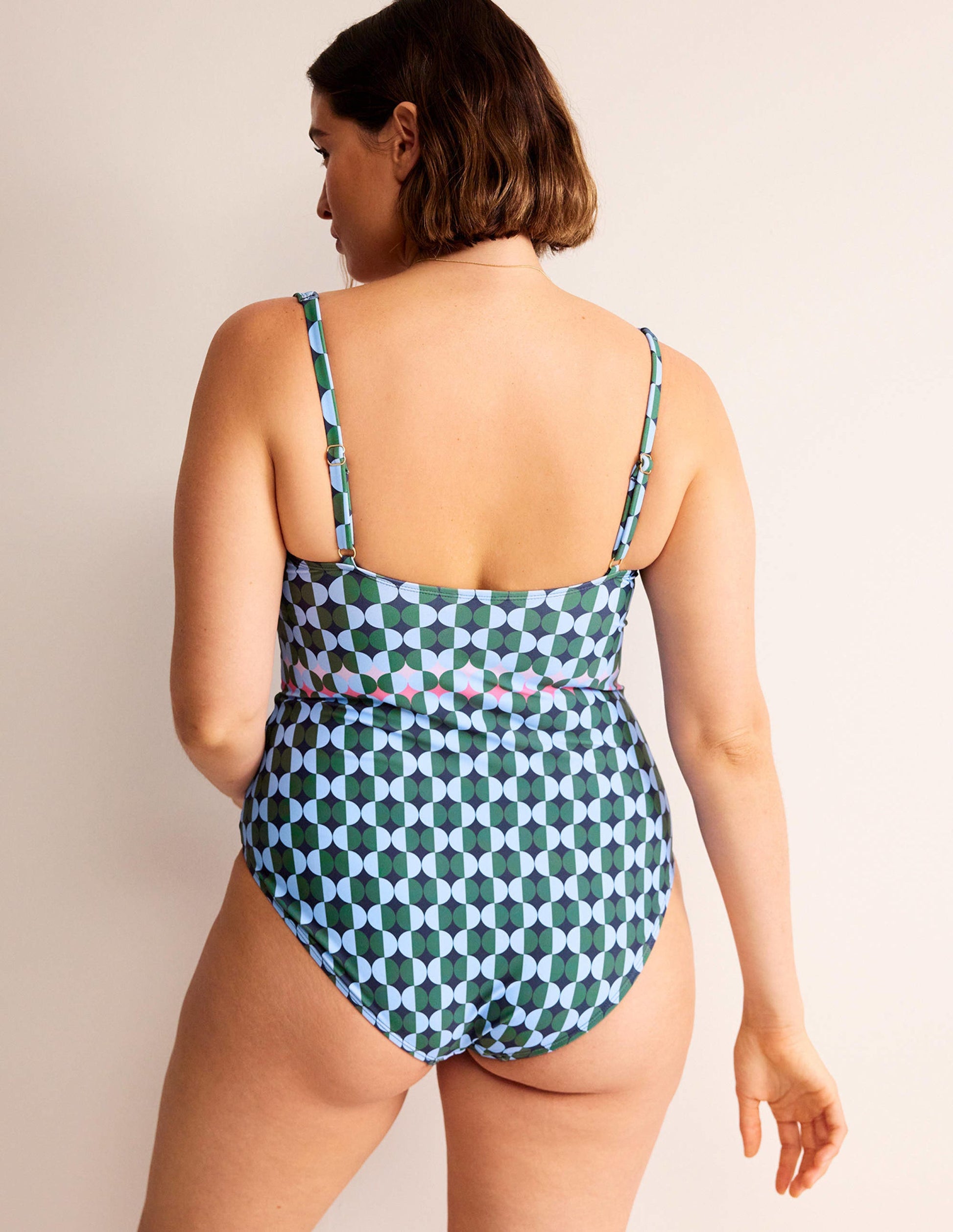 U-Bar Swimsuit-Cornflower, Multi Geo-2