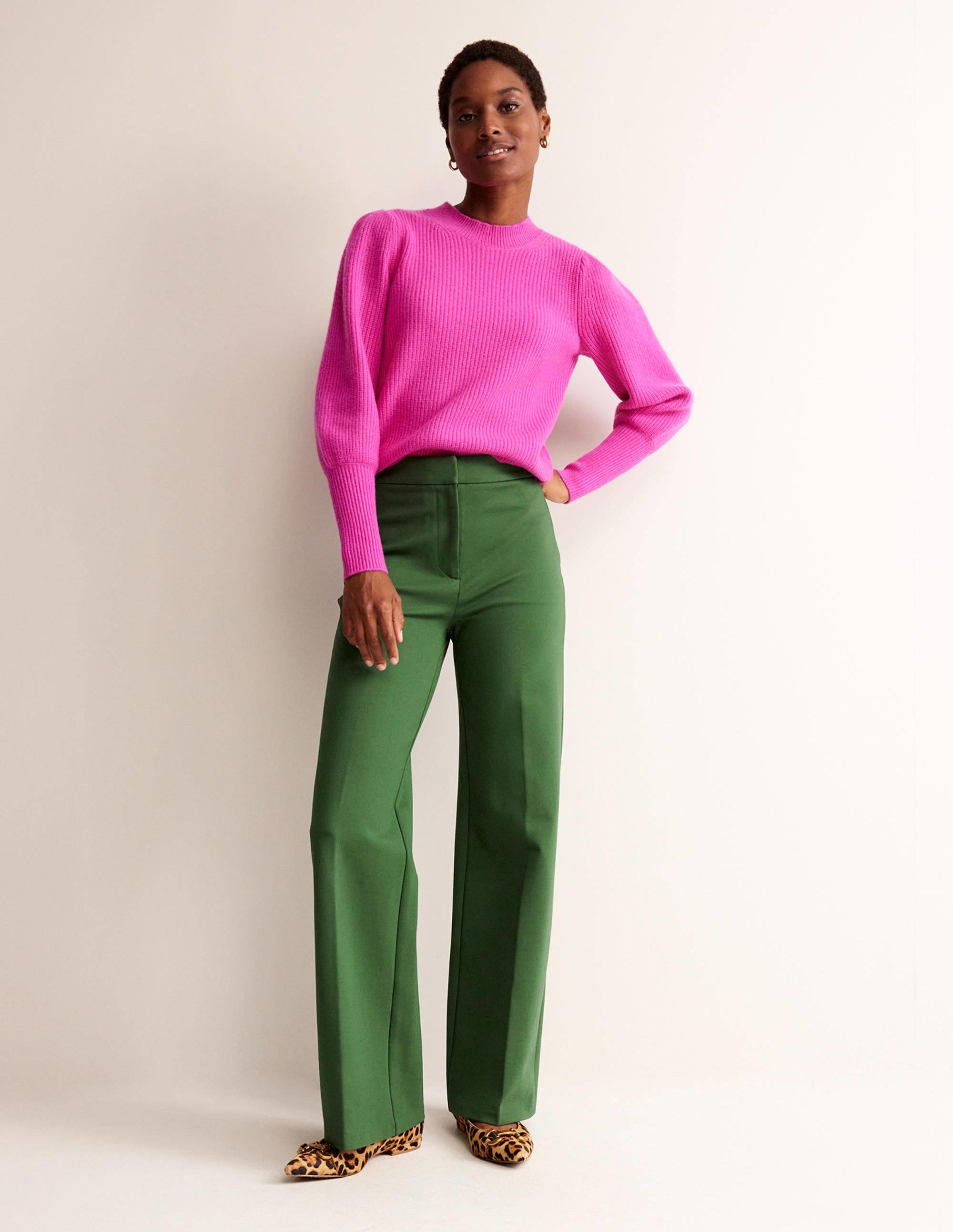Westbourne Ponte Pants-Winter Green - Image 1