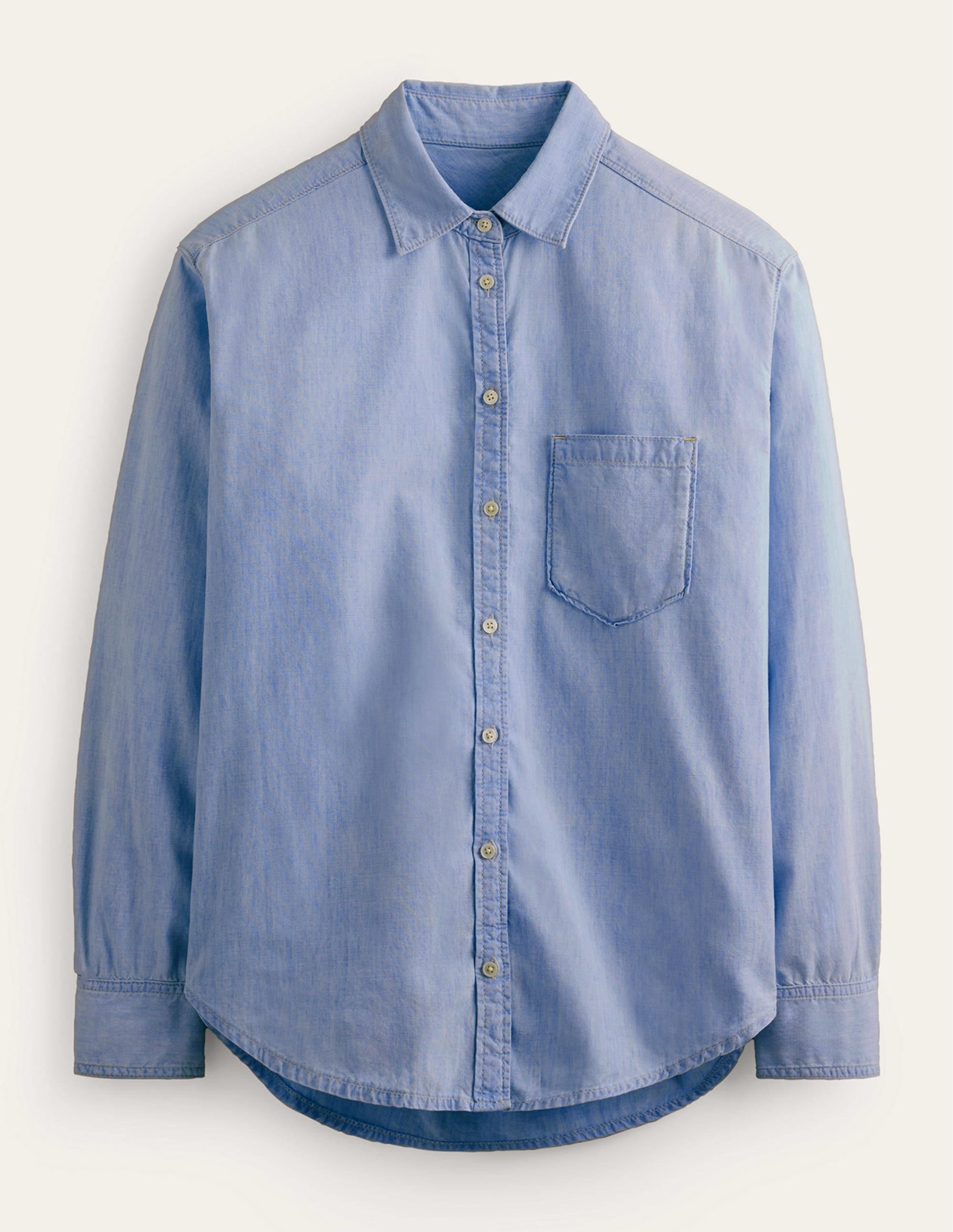 Relaxed Chambray Shirt-Light Denim - Image 5