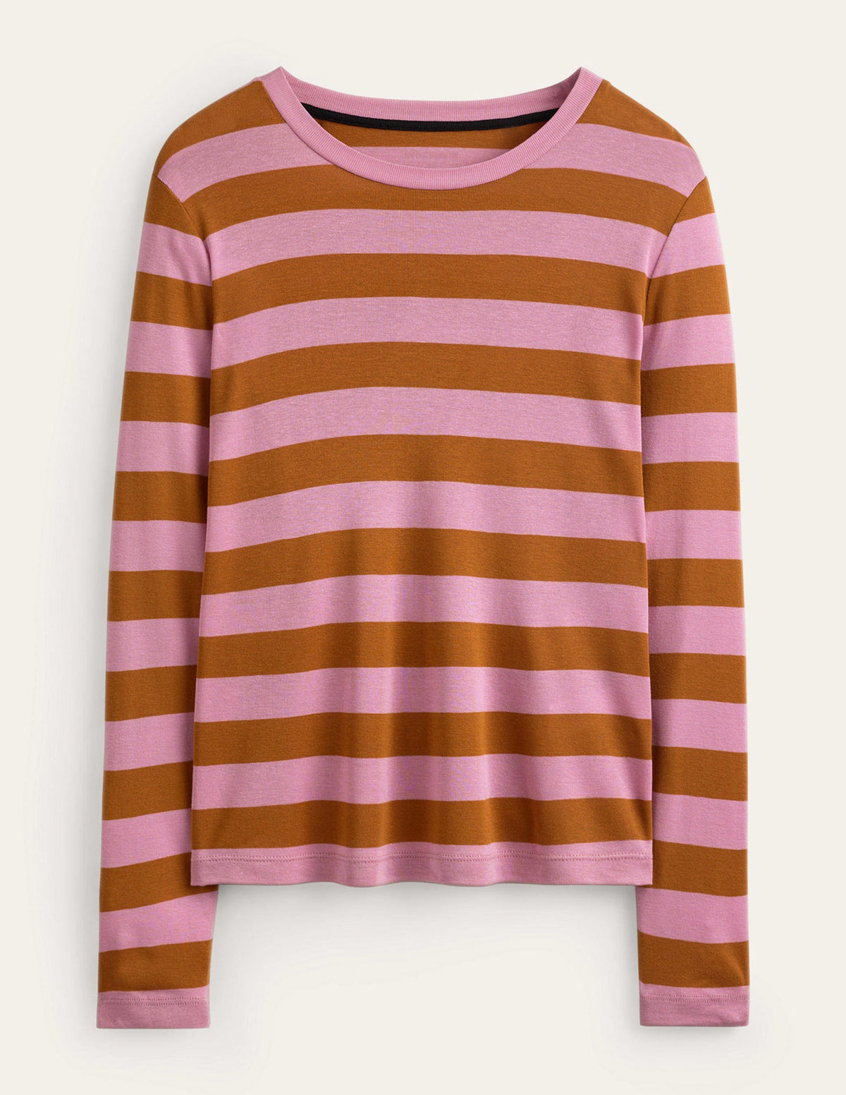 Tamsin Long Sleeve Top-Pink, Camel - Image 5