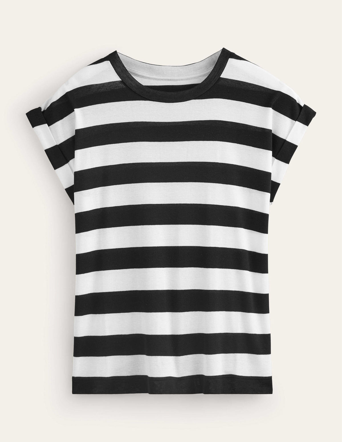 Tamsin Short Sleeve Top-Black, Ivory - Image 5