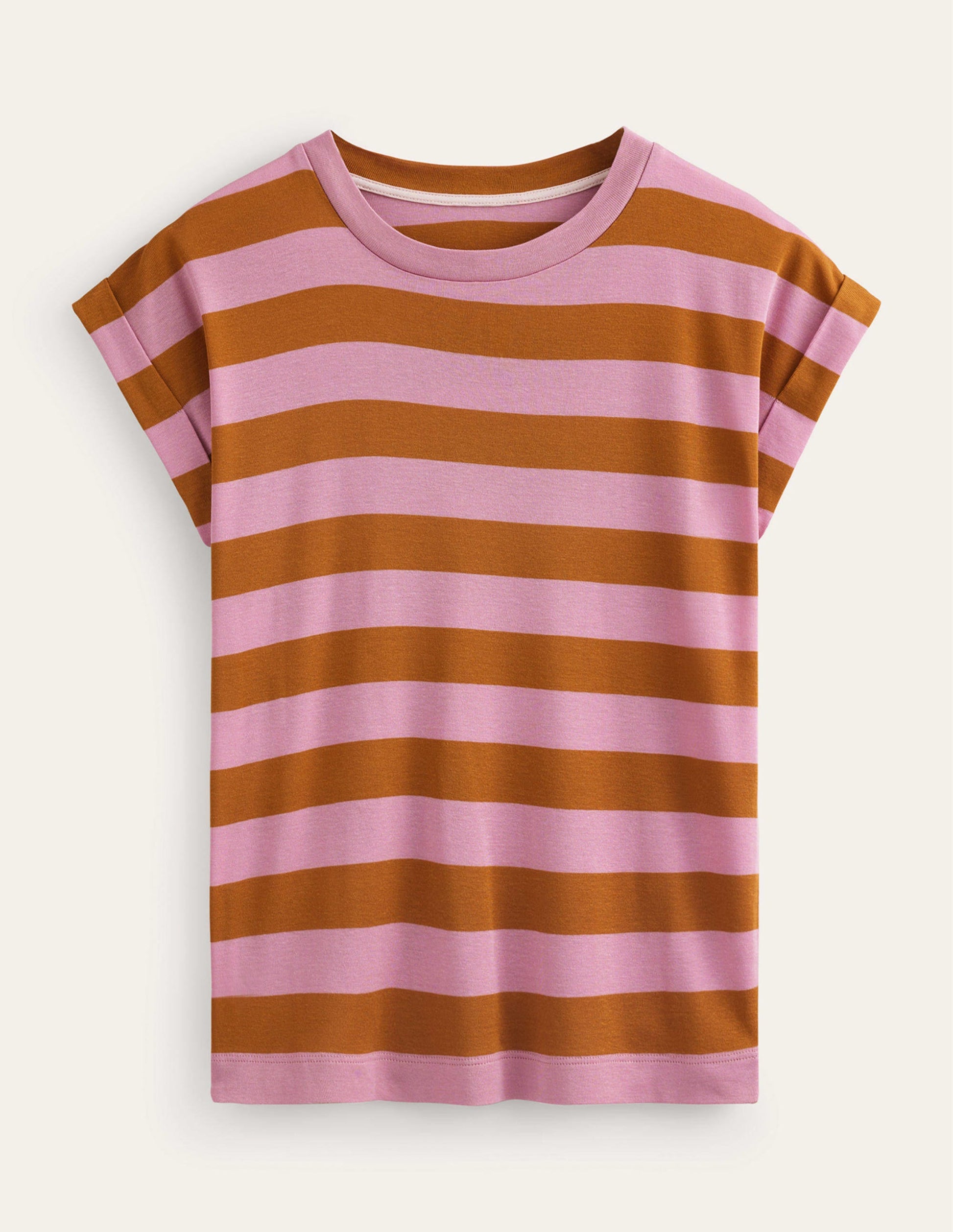 Tamsin Short Sleeve Top-Pink, Camel-5