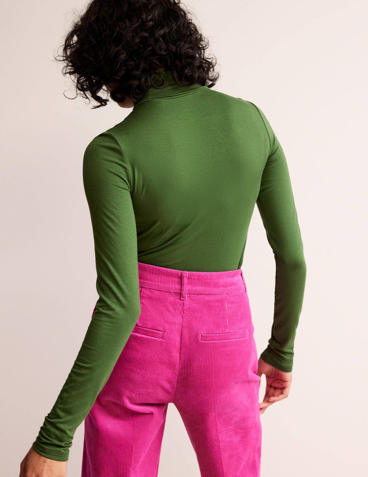Polly Jersey Top-Winter Green-3