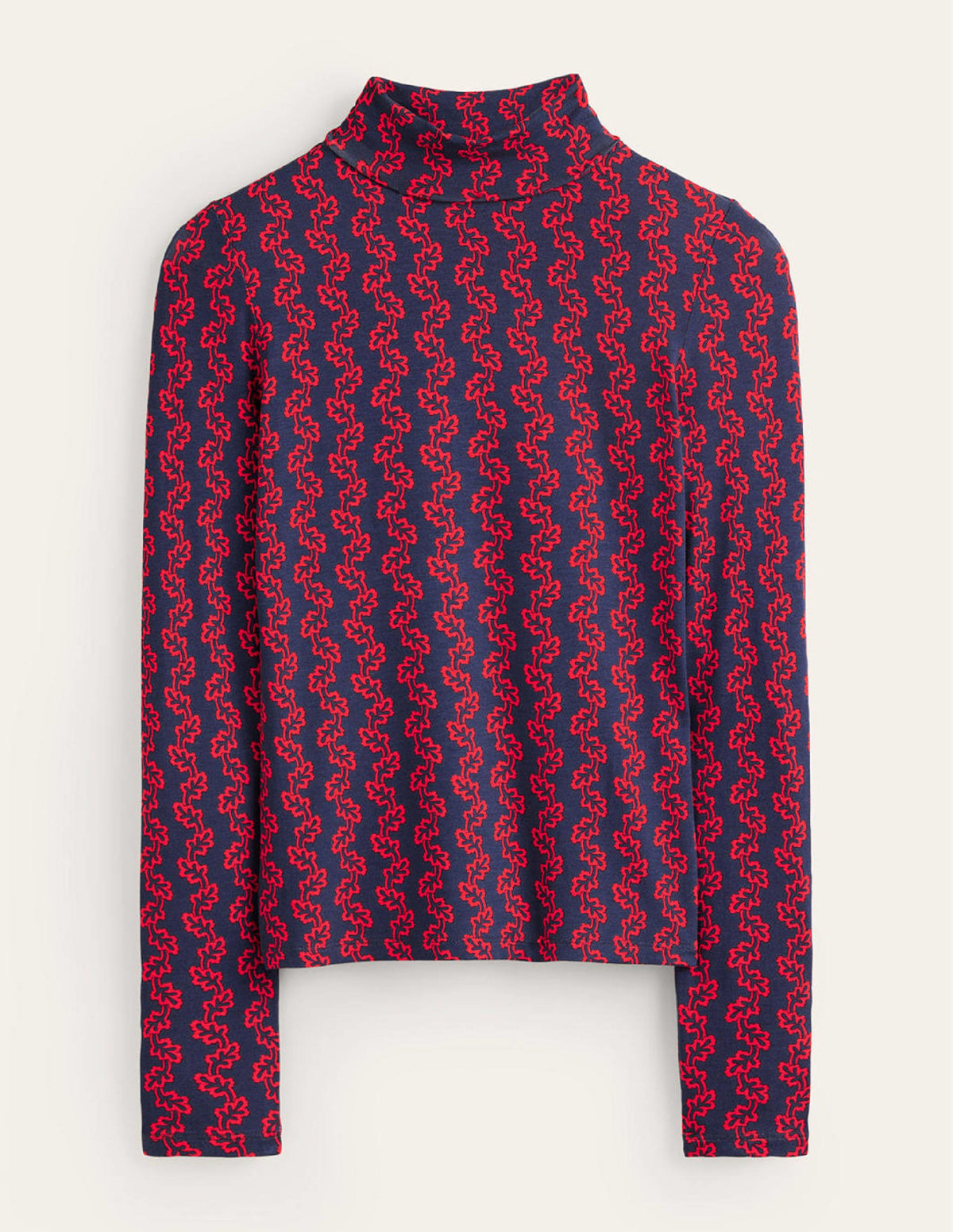 Polly Jersey Top-French Navy, Abstract Terrace-6