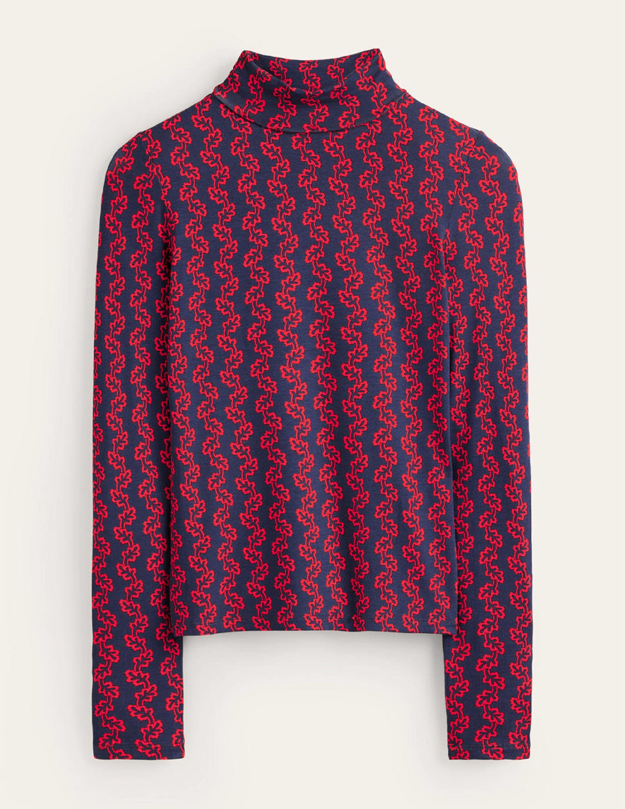Polly Jersey Top-French Navy, Abstract Terrace - Image 6