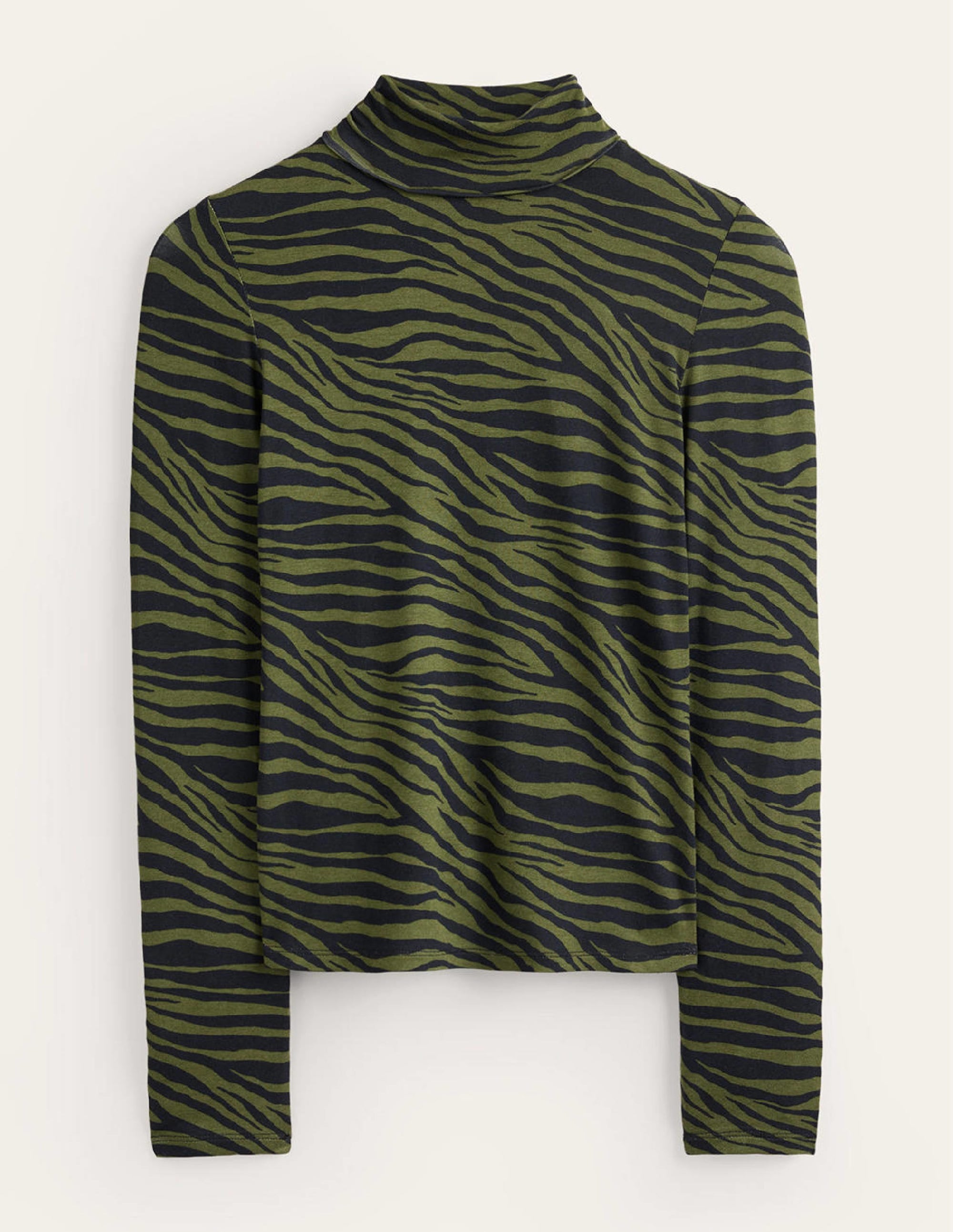 Polly Jersey Top-Oregano, Animal Stripe - Image 5