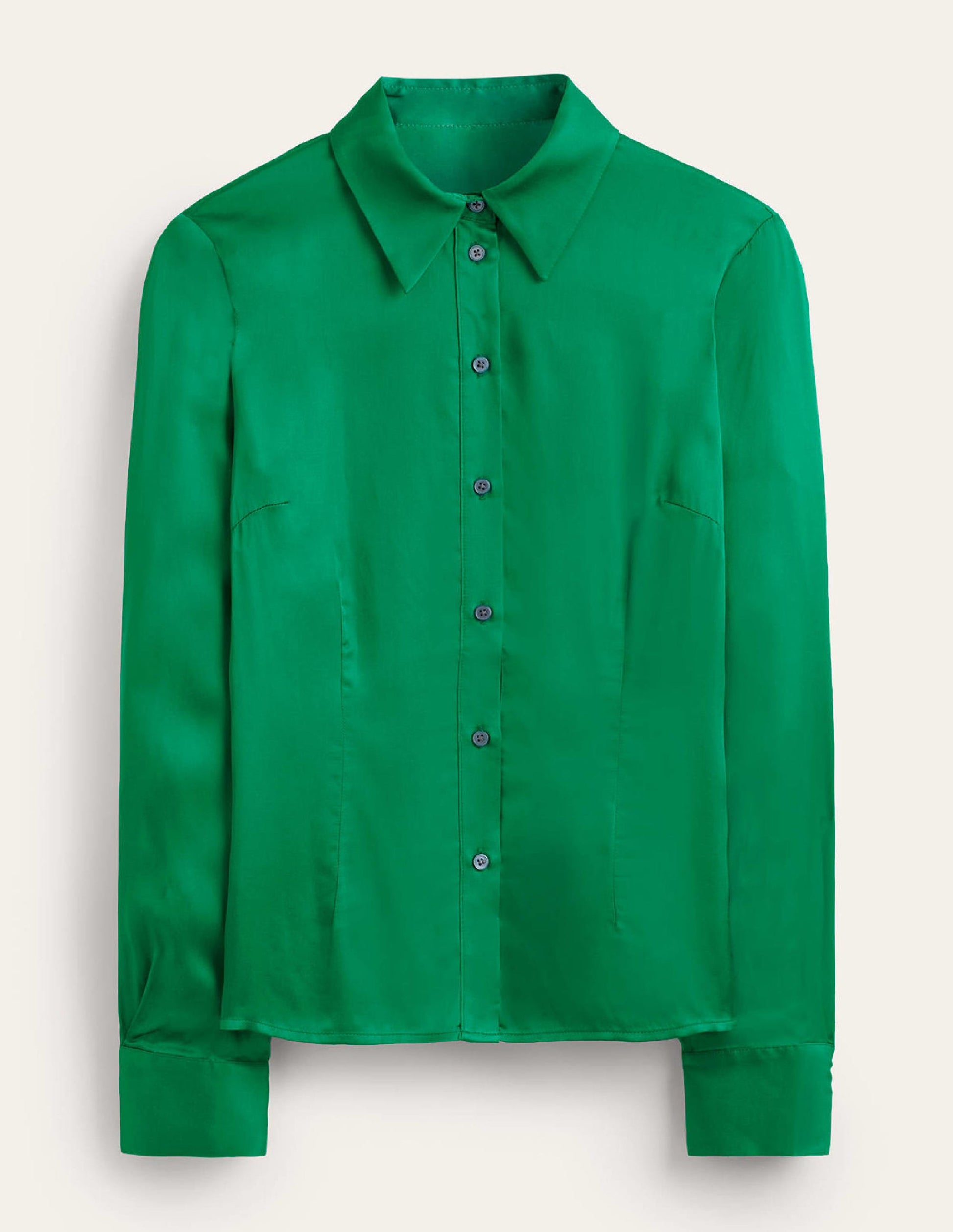Saskia Satin Shirt-Veridian Green-5
