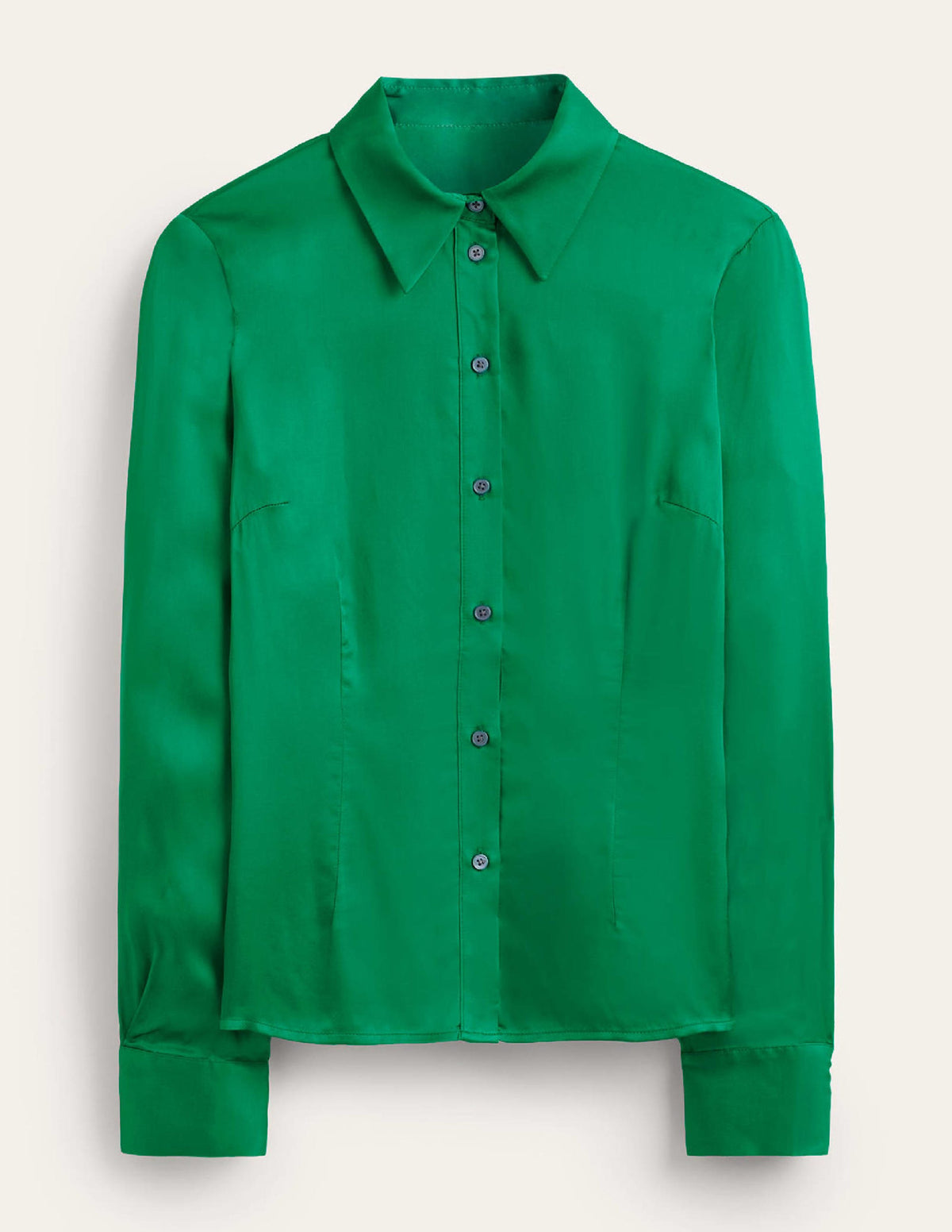 Saskia Satin Shirt-Veridian Green - Image 5
