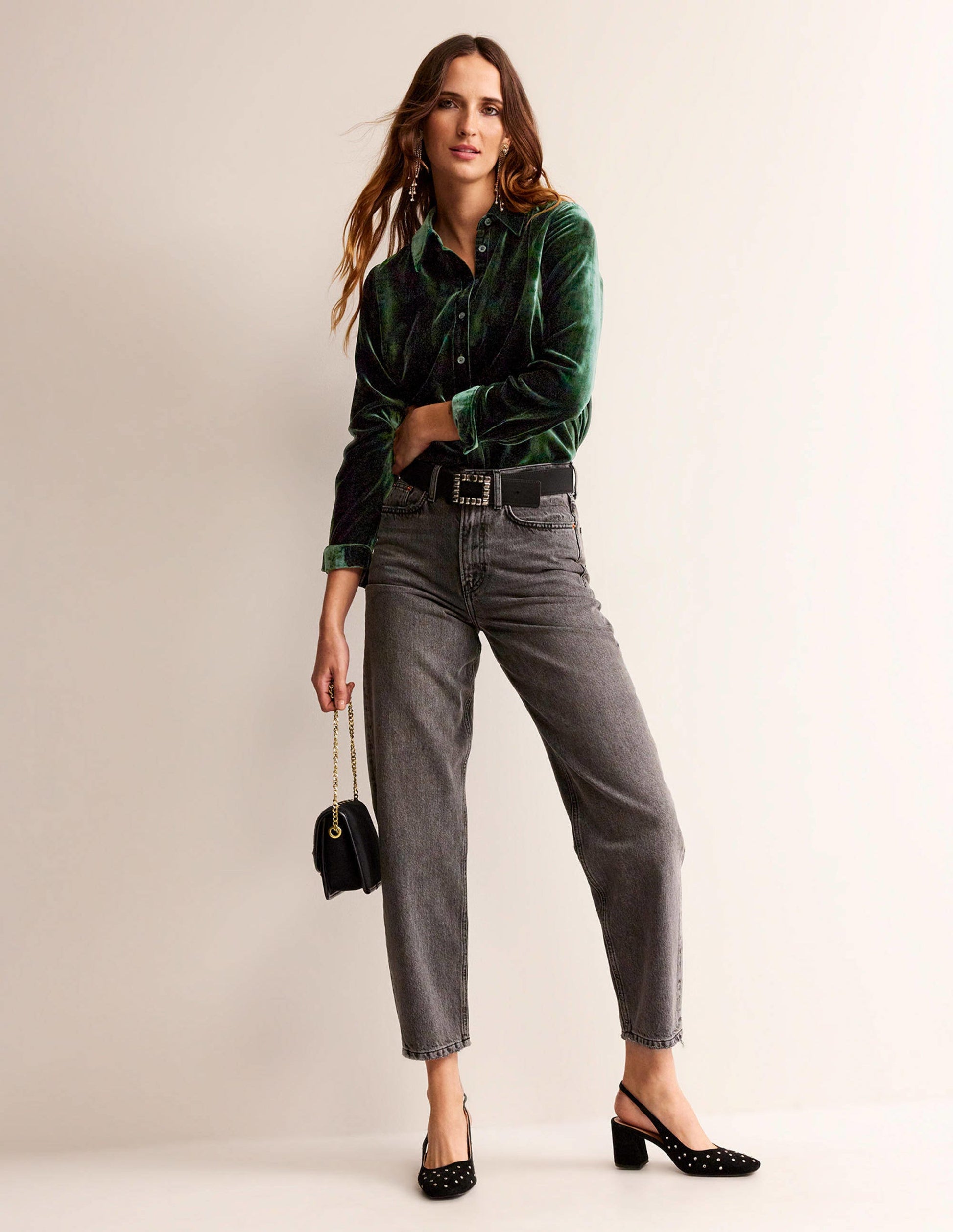 Sienna Velvet Shirt-Chatsworth Green-4
