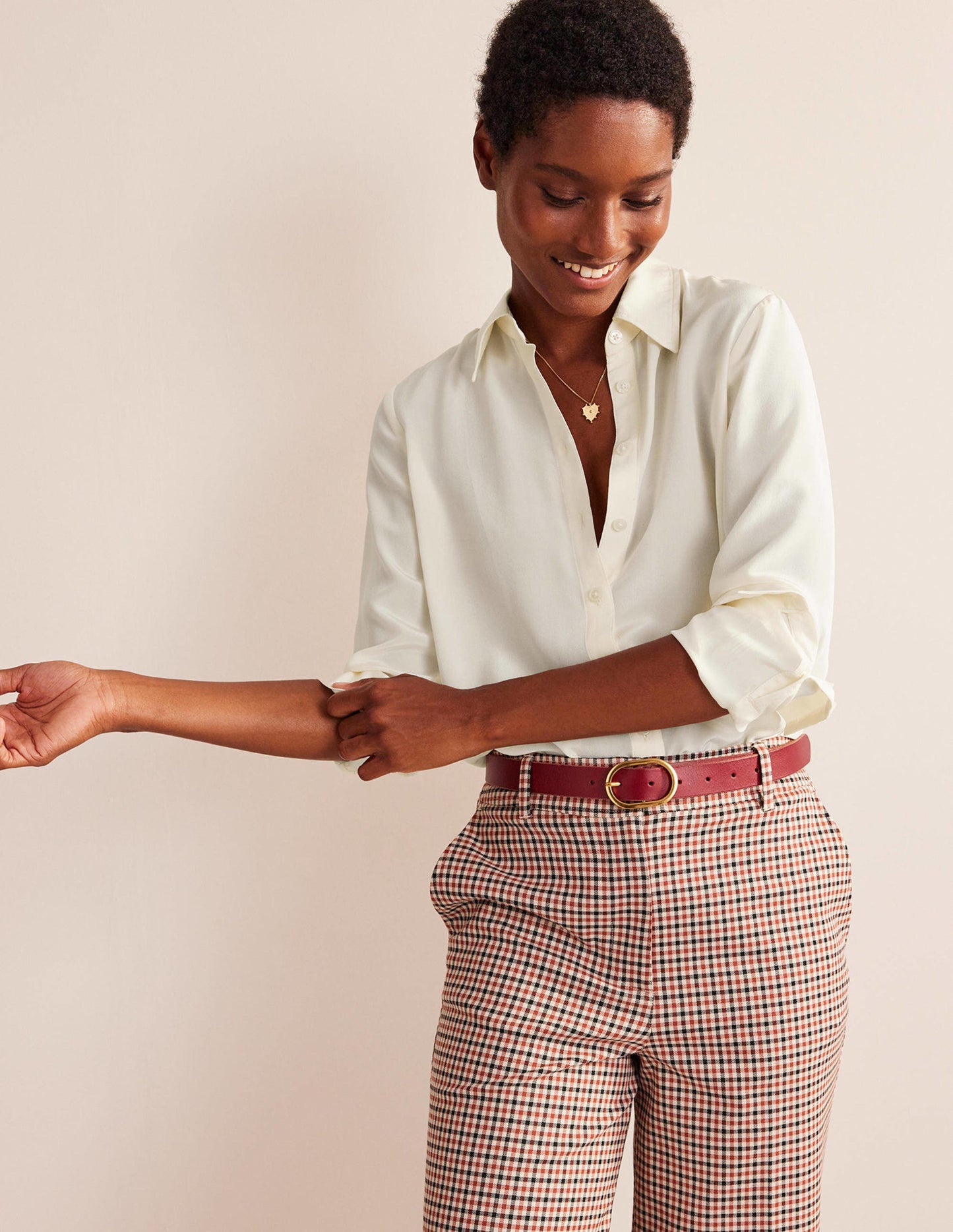 Sienna Silk Shirt-Ivory