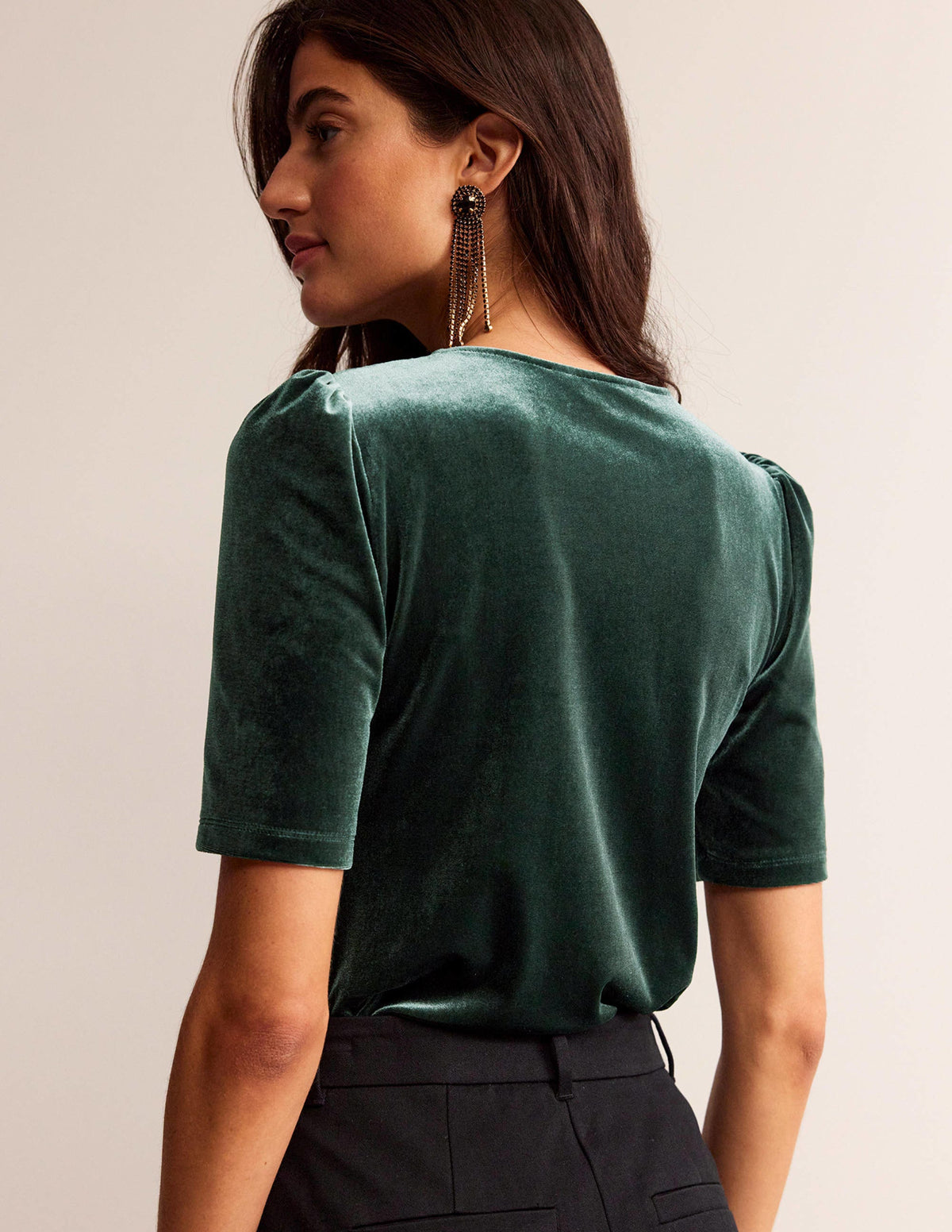 Velvet Party T-shirt-Chatsworth Green-3