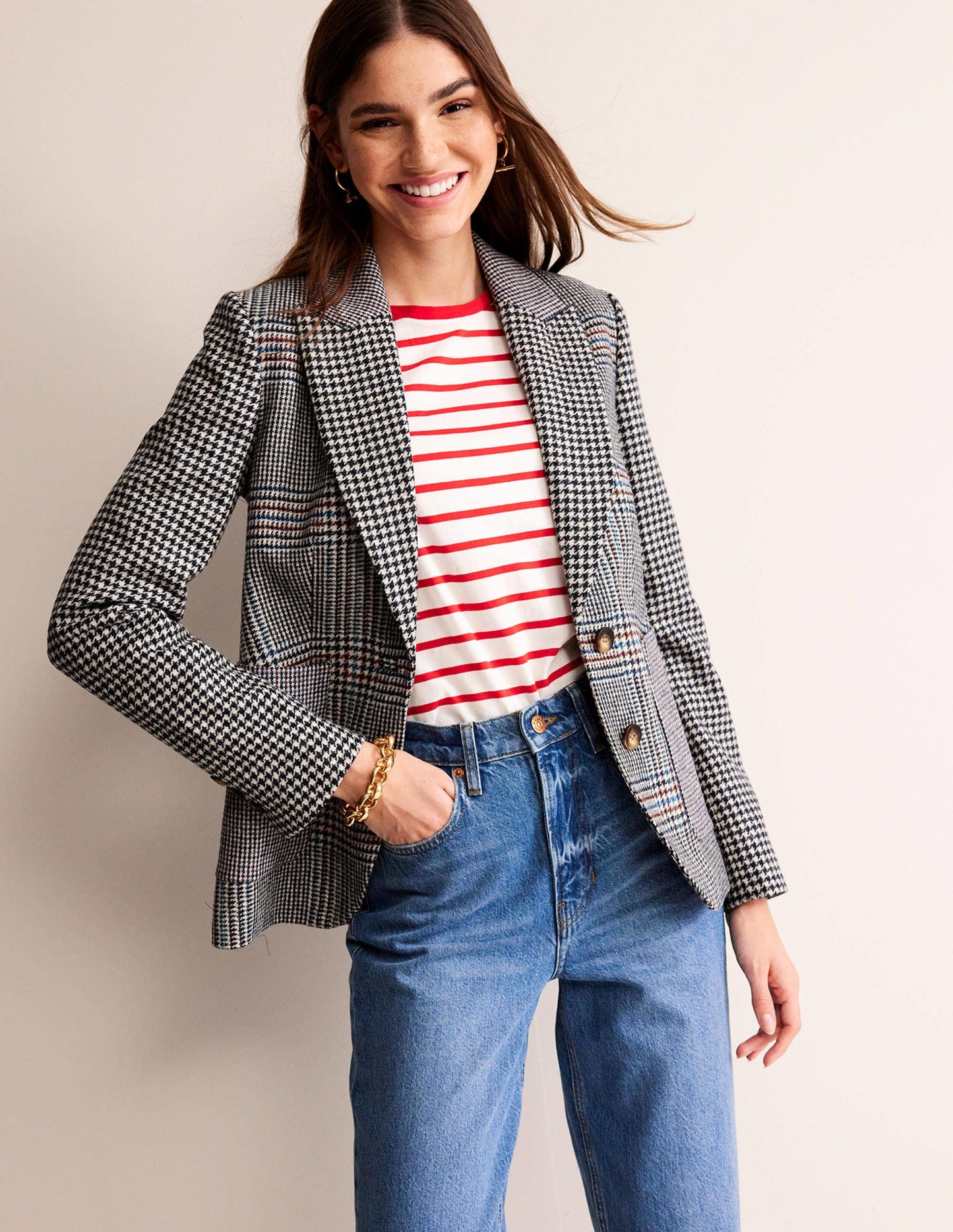 Marylebone Tweed Blazer-Hotchpotch Check