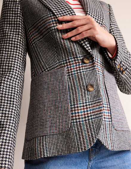 Marylebone Tweed Blazer-Hotchpotch Check