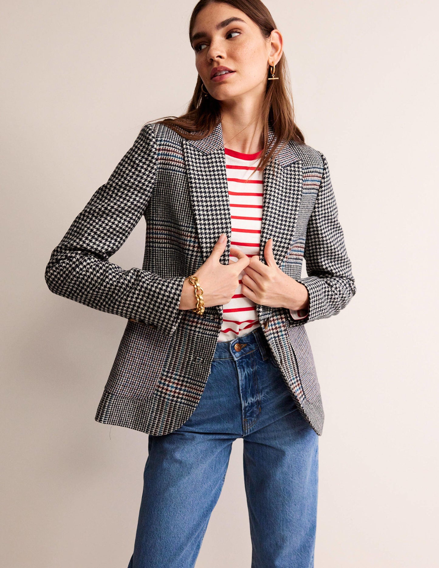 Marylebone Tweed Blazer-Hotchpotch Check