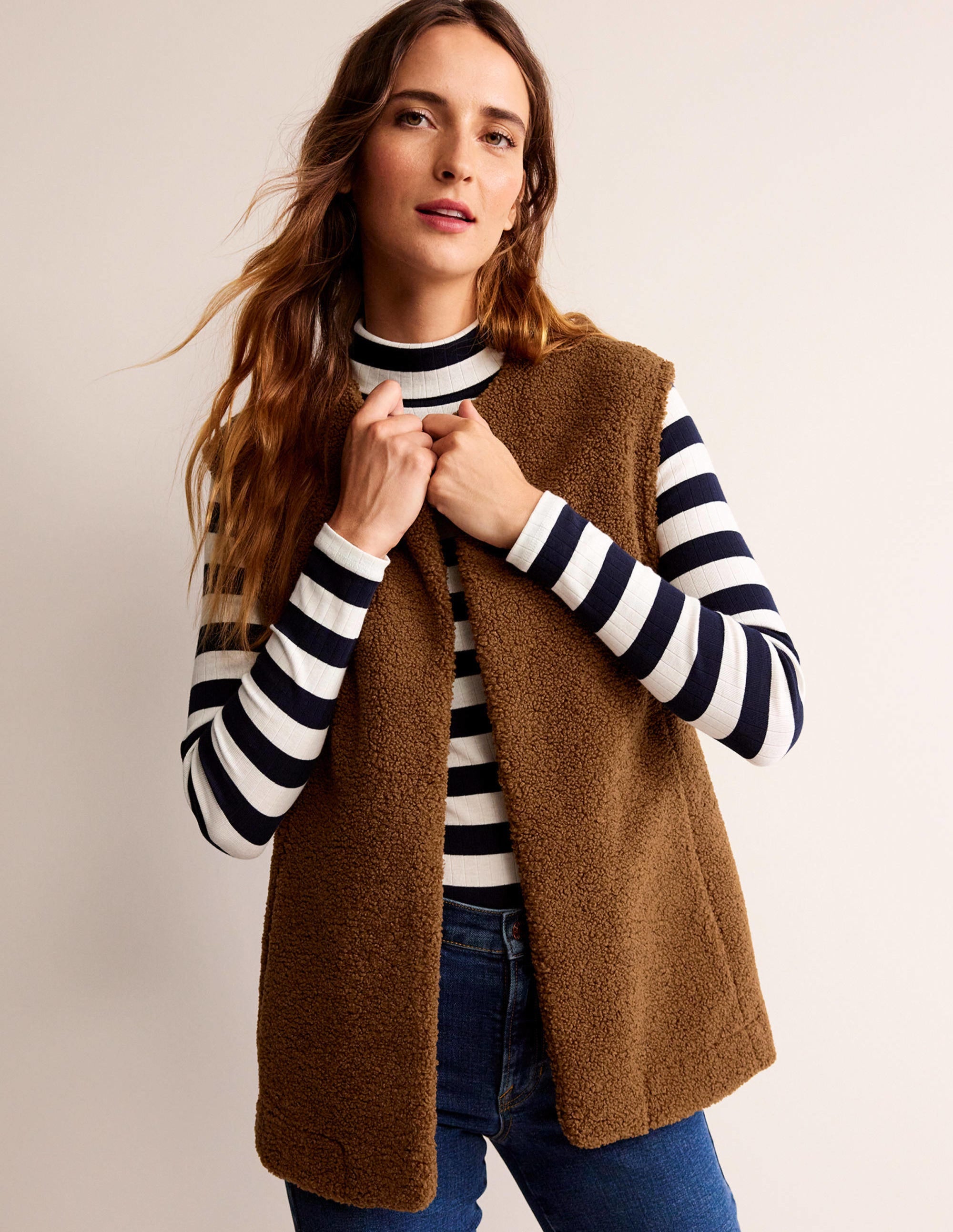 Teddy Vest-Raw Umber - Image 1