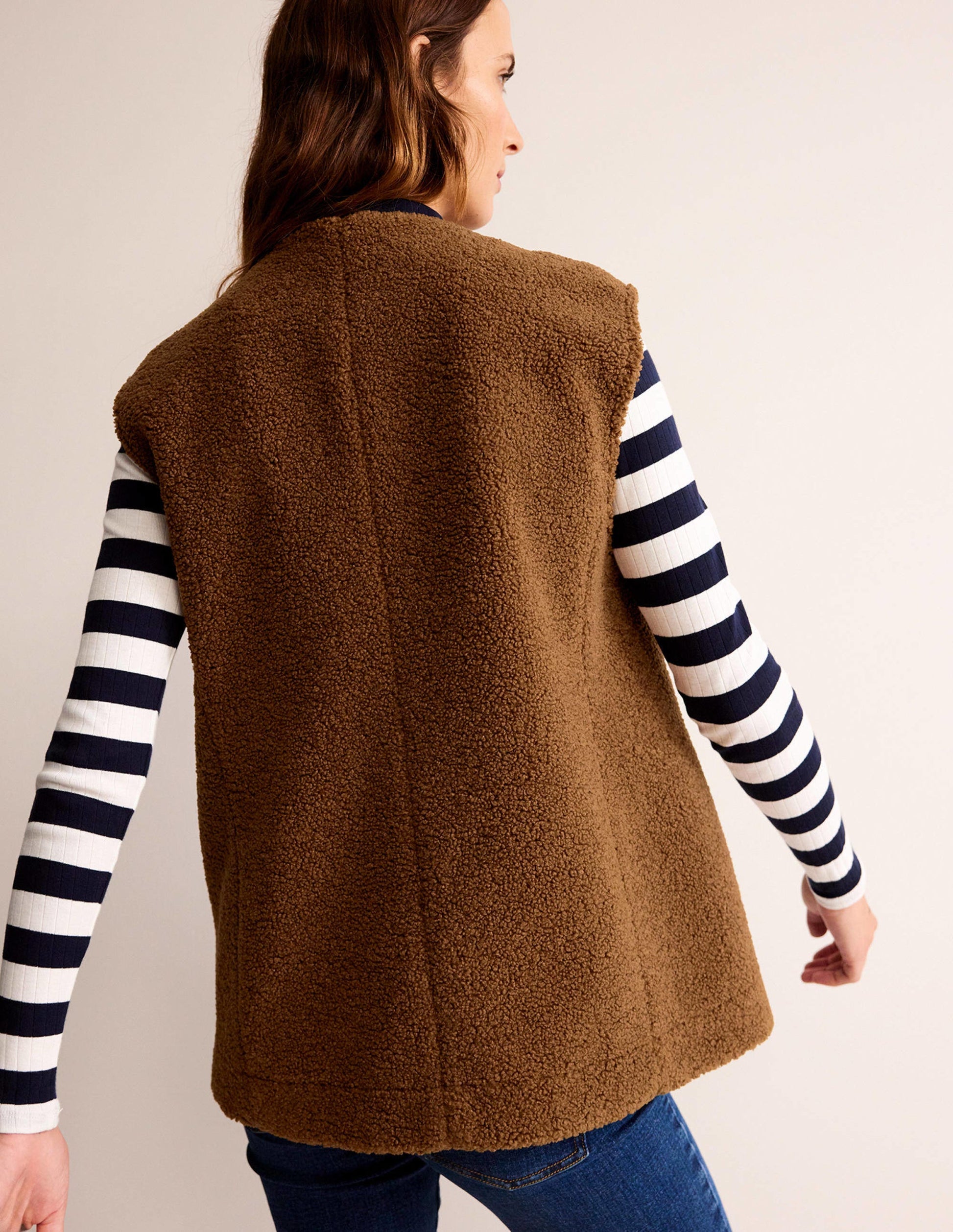 Teddy Vest-Raw Umber-3