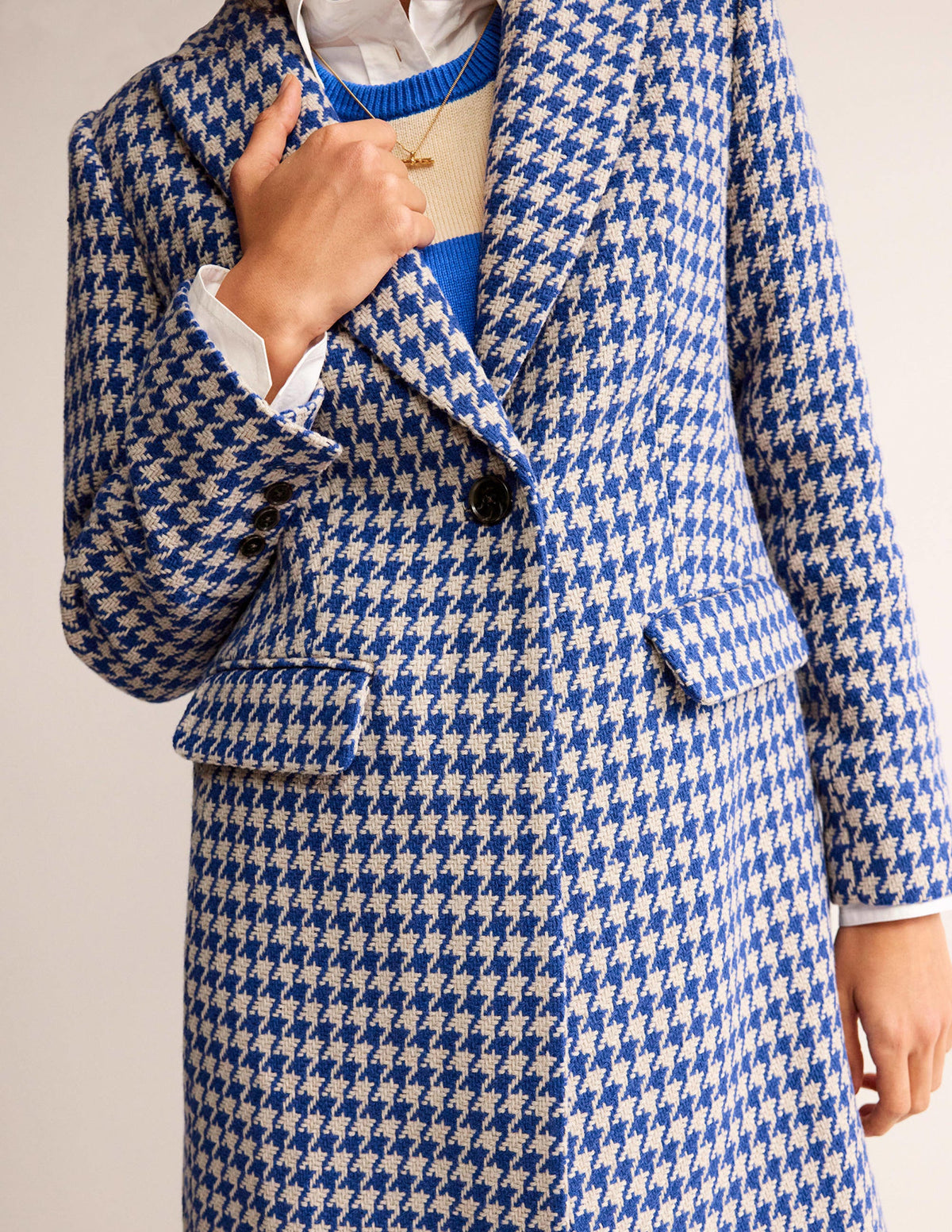 Canterbury Interest Coat-Blue and Ivory Dogstooth-2