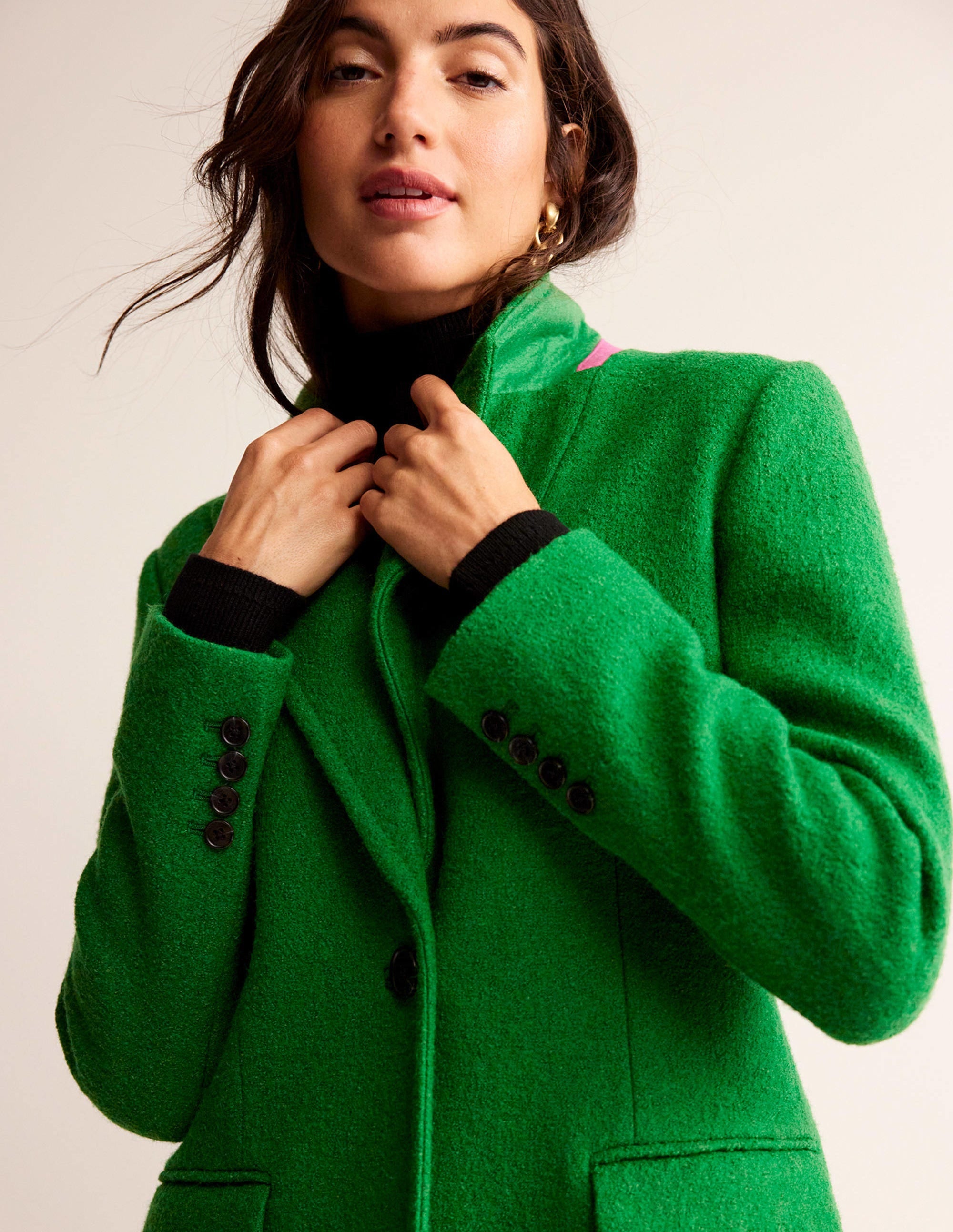Canterbury Textured Coat-Green - Image 1