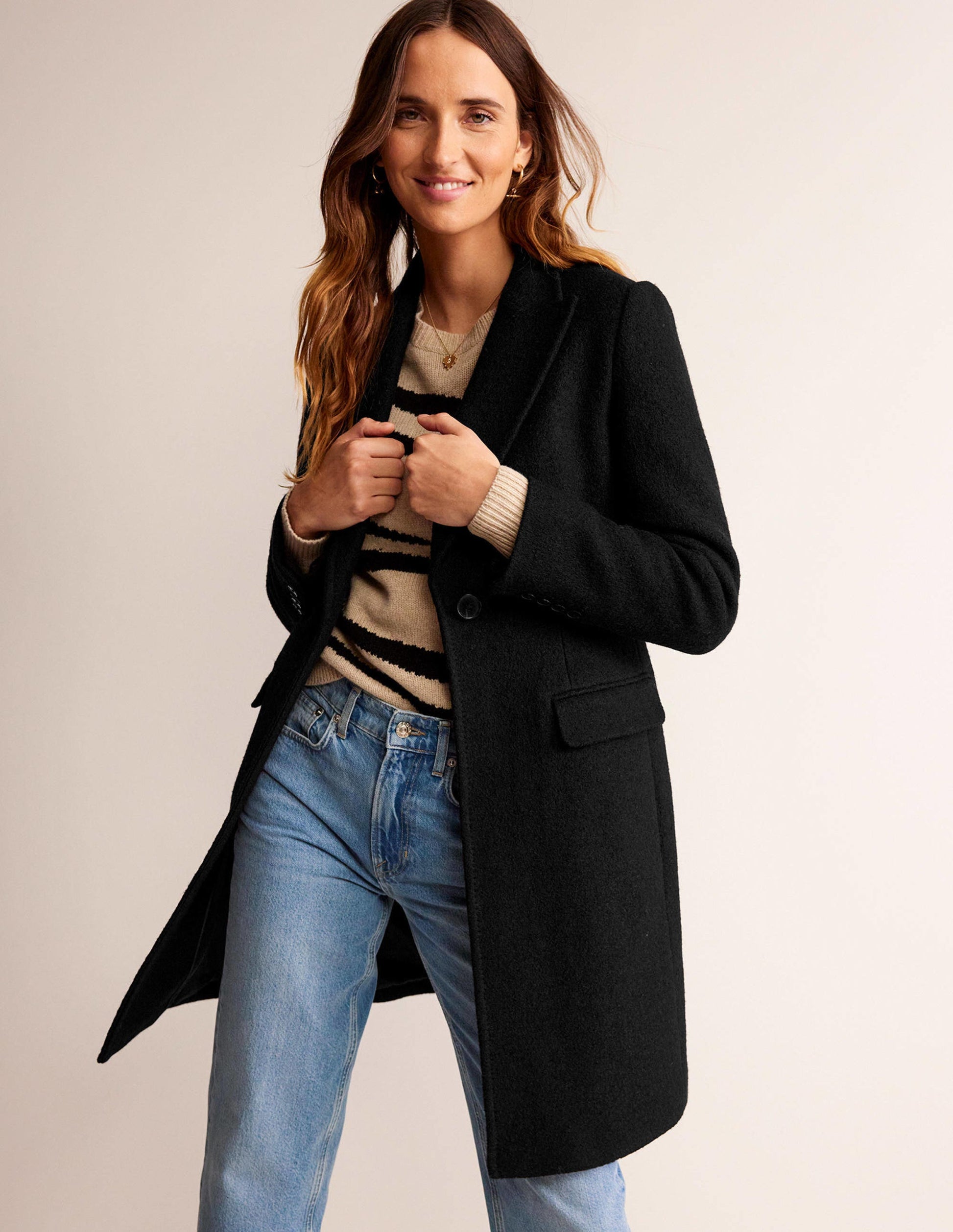 Canterbury Textured Coat-Black-1