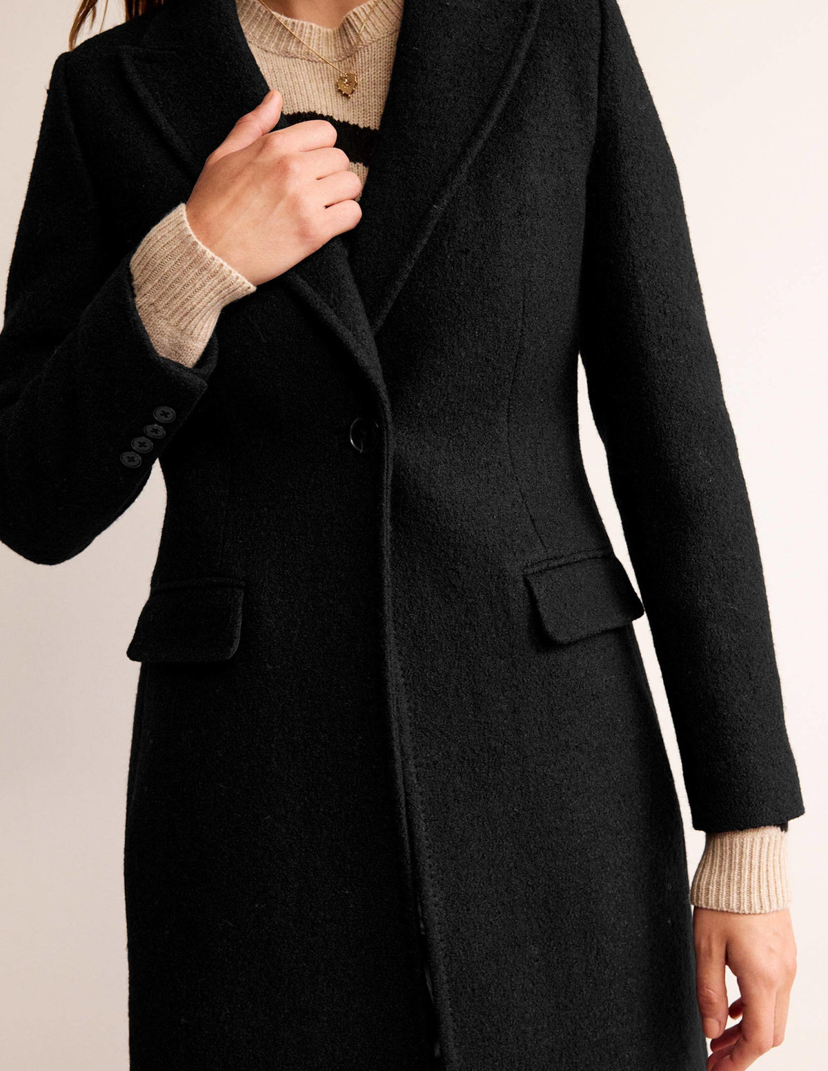 Canterbury Textured Coat-Black-2