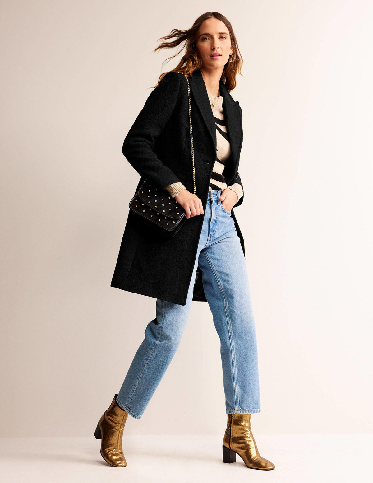 Canterbury Textured Coat-Black - Image 4