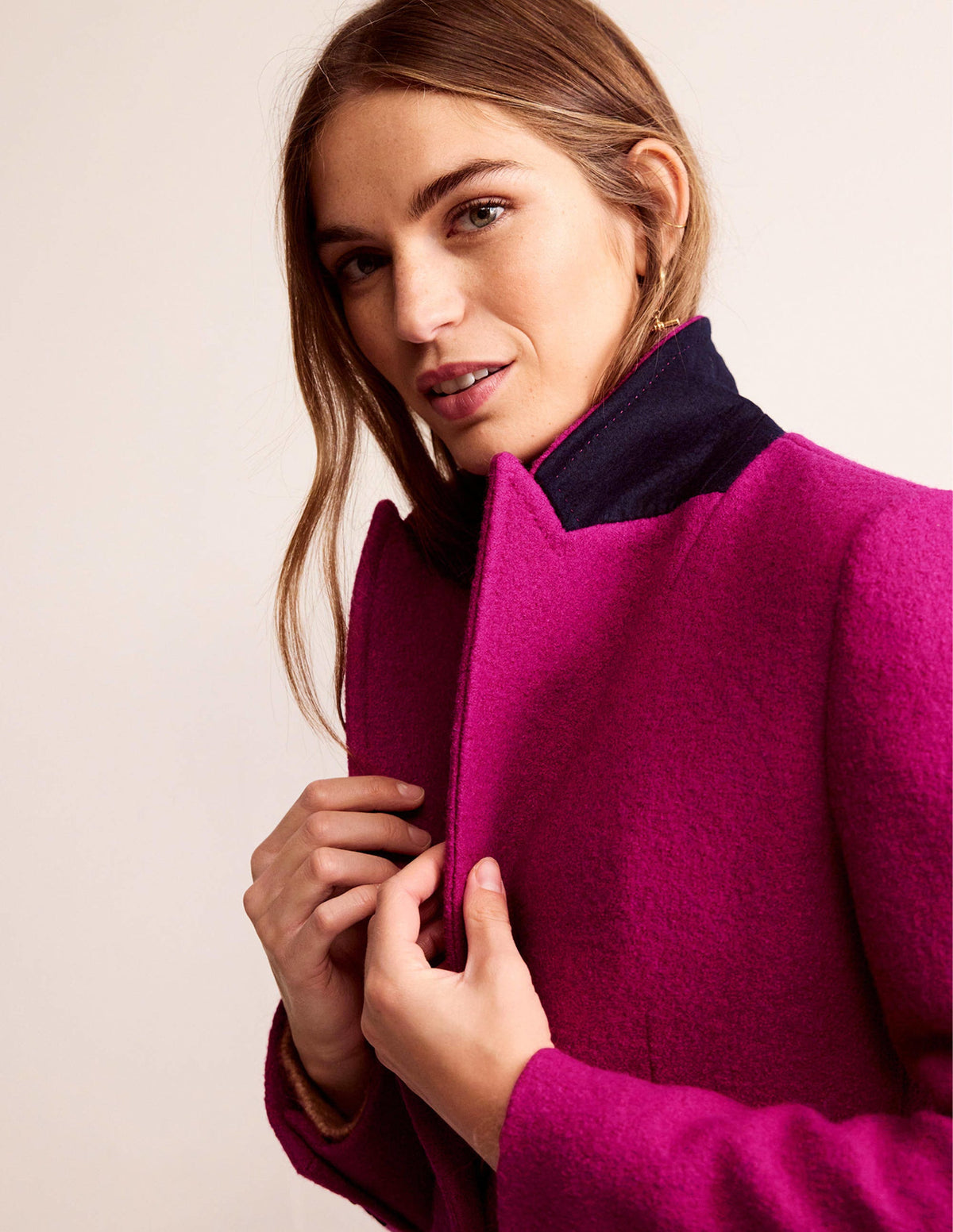 Canterbury Textured Coat-Magenta - Image 4