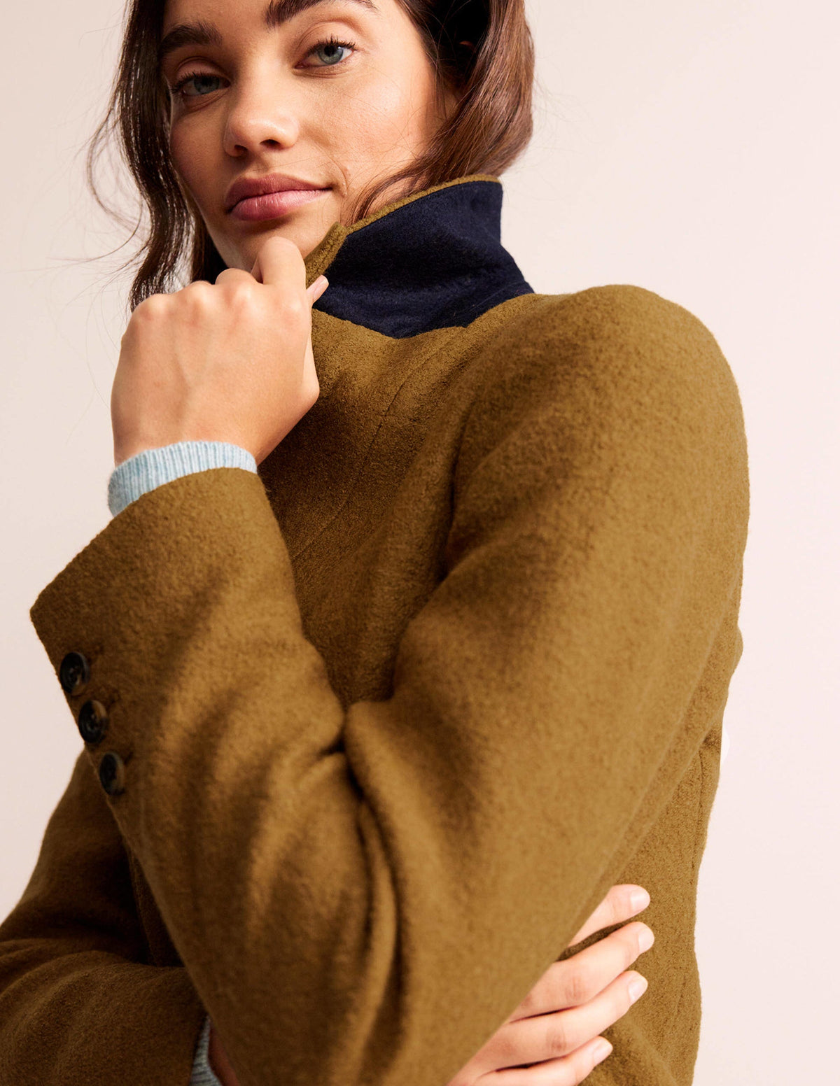 The Marylebone Textured Blazer-Camel-5