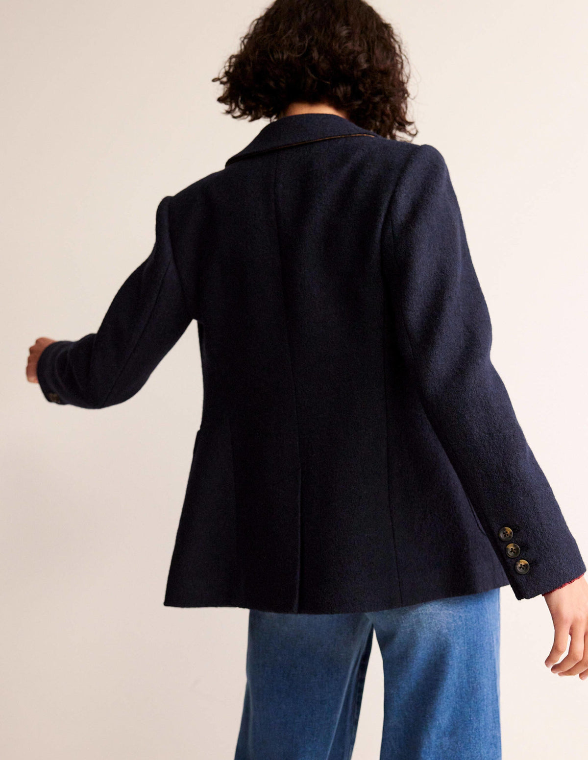The Marylebone Textured Blazer-Navy - Image 3
