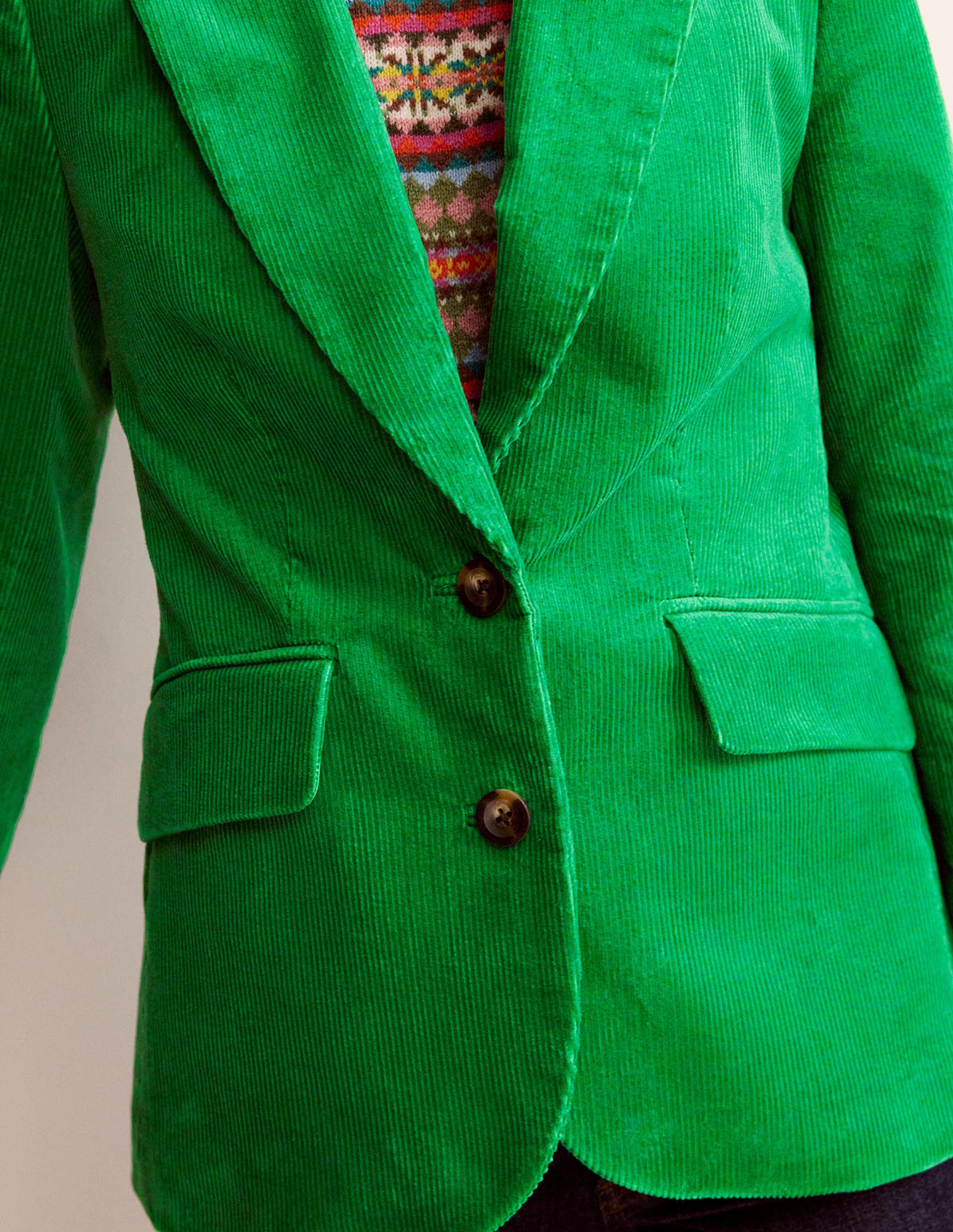 The Marylebone Cord Blazer-Highland Green - Image 2