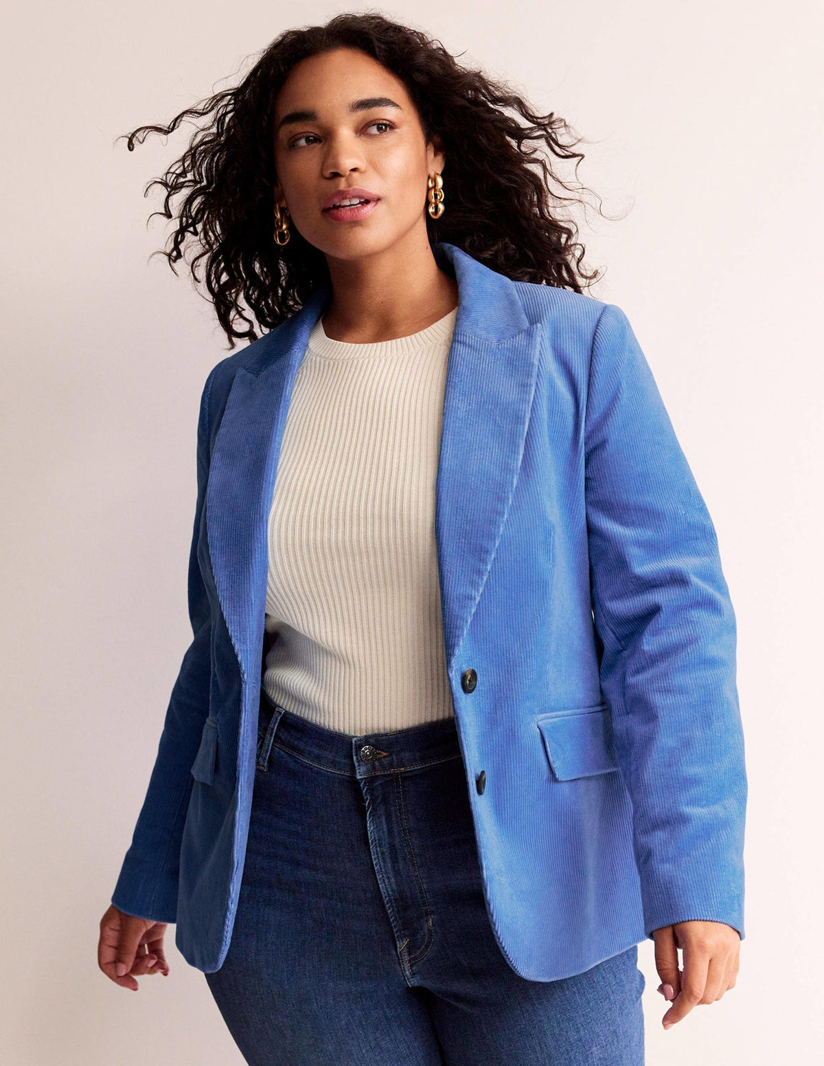 The Marylebone Cord Blazer-Marina - Image 5
