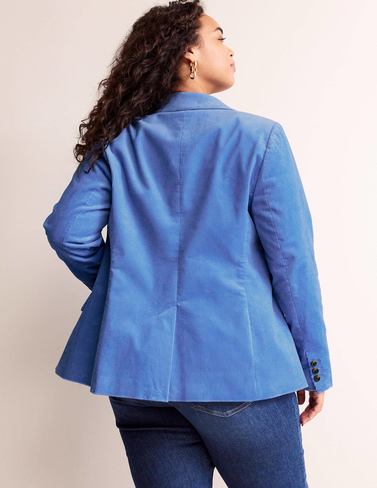 The Marylebone Cord Blazer-Marina - Image 6