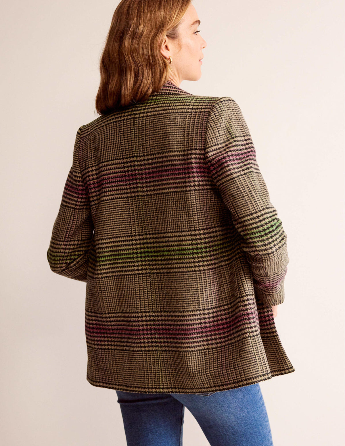 Double-Breasted Checked Coat-Check - Image 3