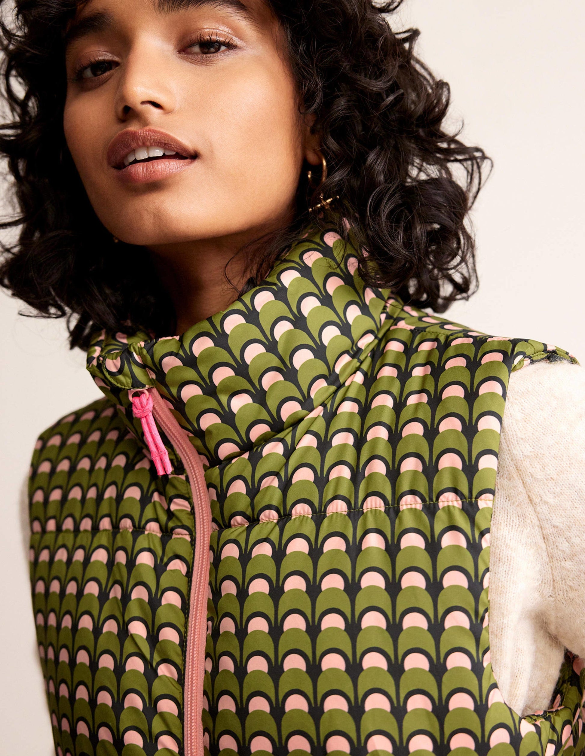 Fife Quilted Vest-Chalky Pink, Geo Charm-2