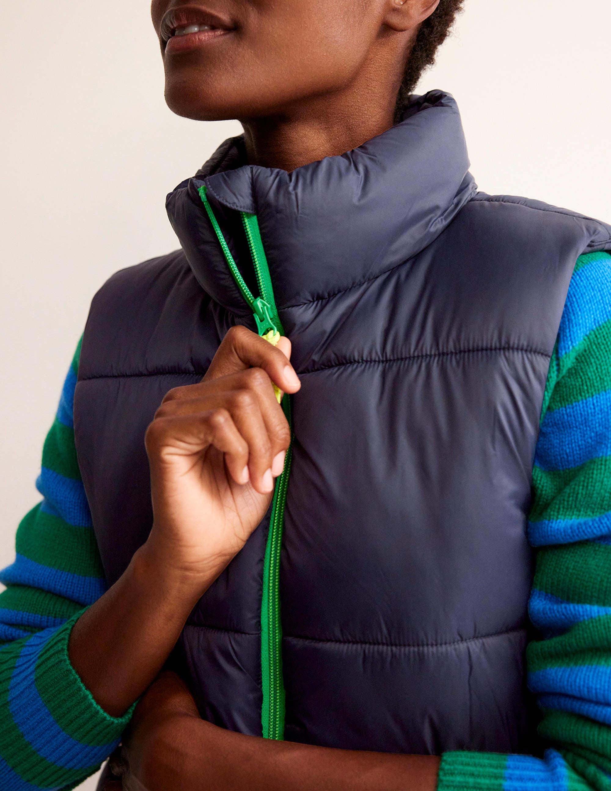 Fife Quilted Vest-Navy - Image 2