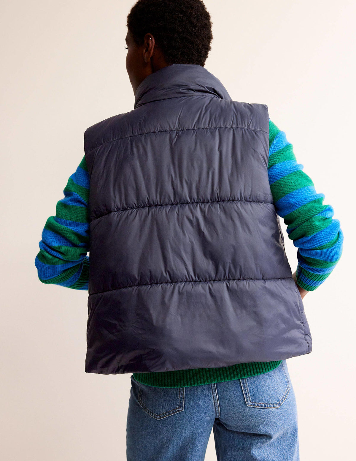 Fife Quilted Vest-Navy - Image 3