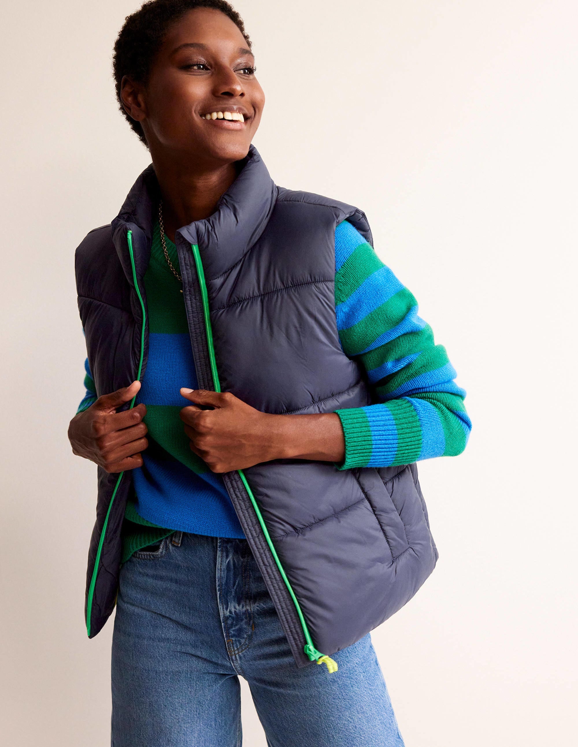 Fife Quilted Vest-Navy - Image 4