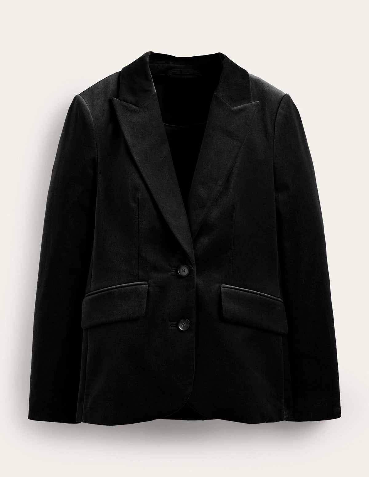 Marylebone Velvet Blazer-Black - Image 5