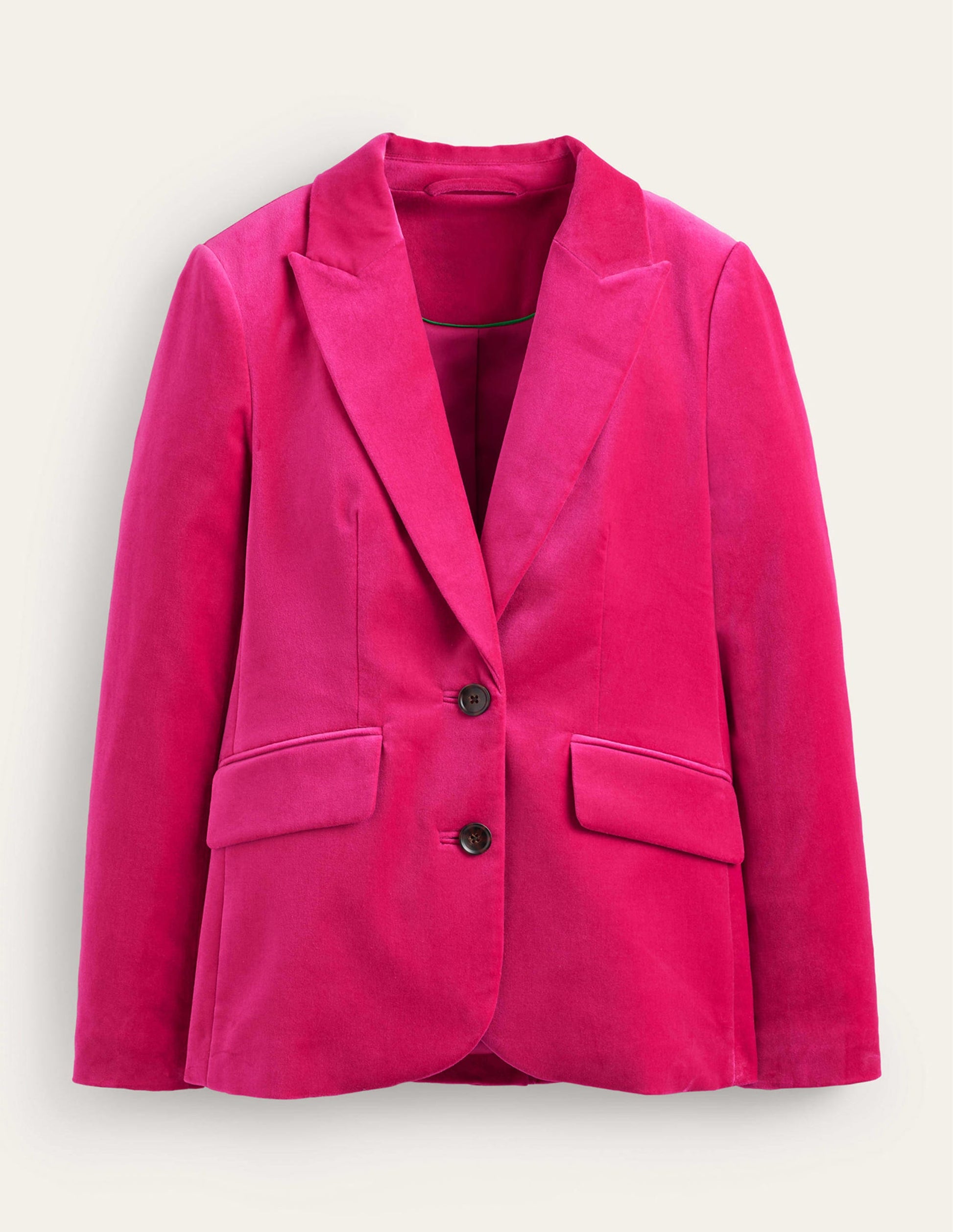 Marylebone Velvet Blazer-Vibrant Pink-6