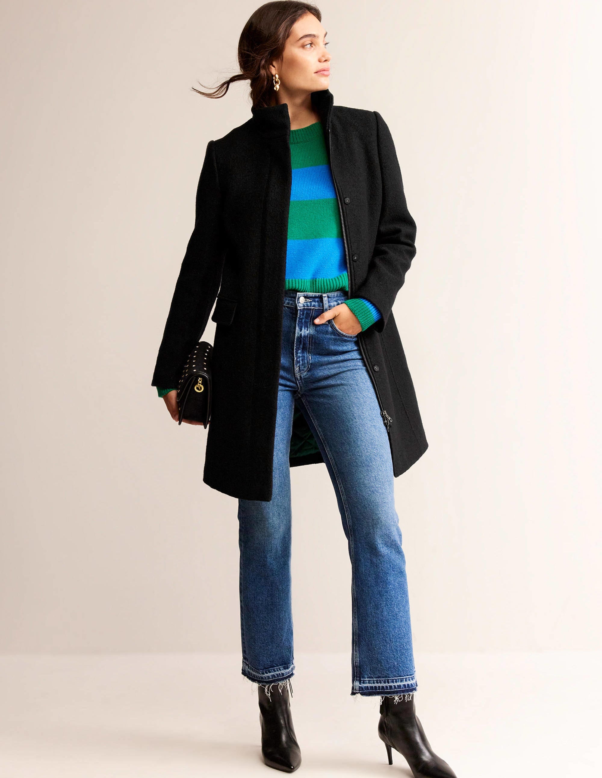 Winchester Textured Coat-Black - Image 1