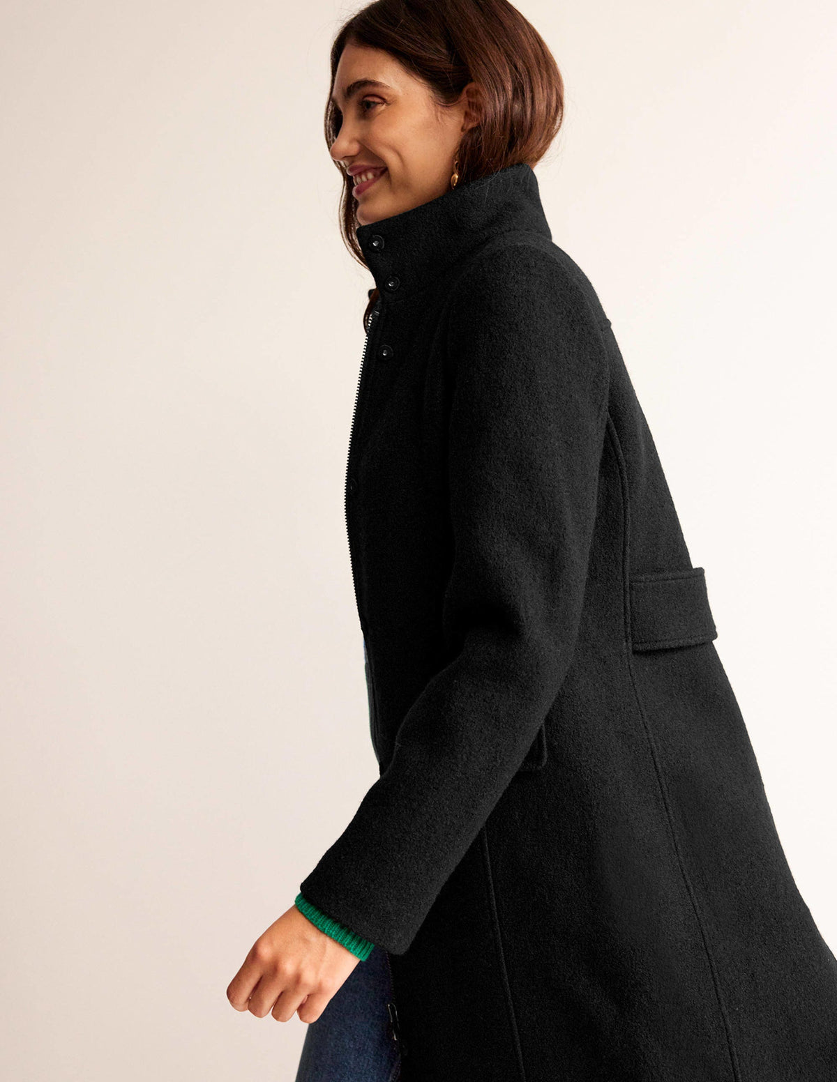 Winchester Textured Coat-Black - Image 4