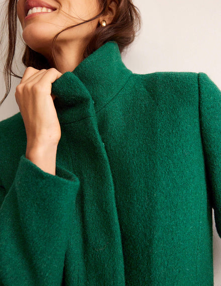 Winchester Textured Coat-Emerald Night