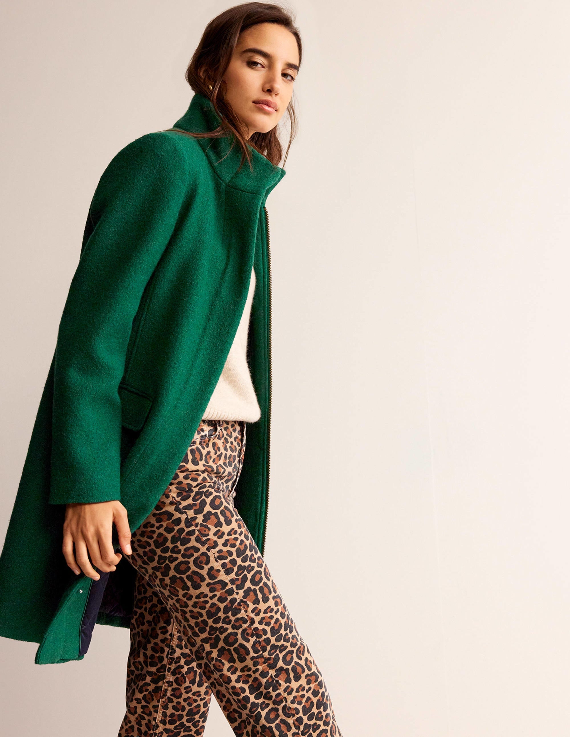 Winchester Textured Coat-Emerald Night - Image 5