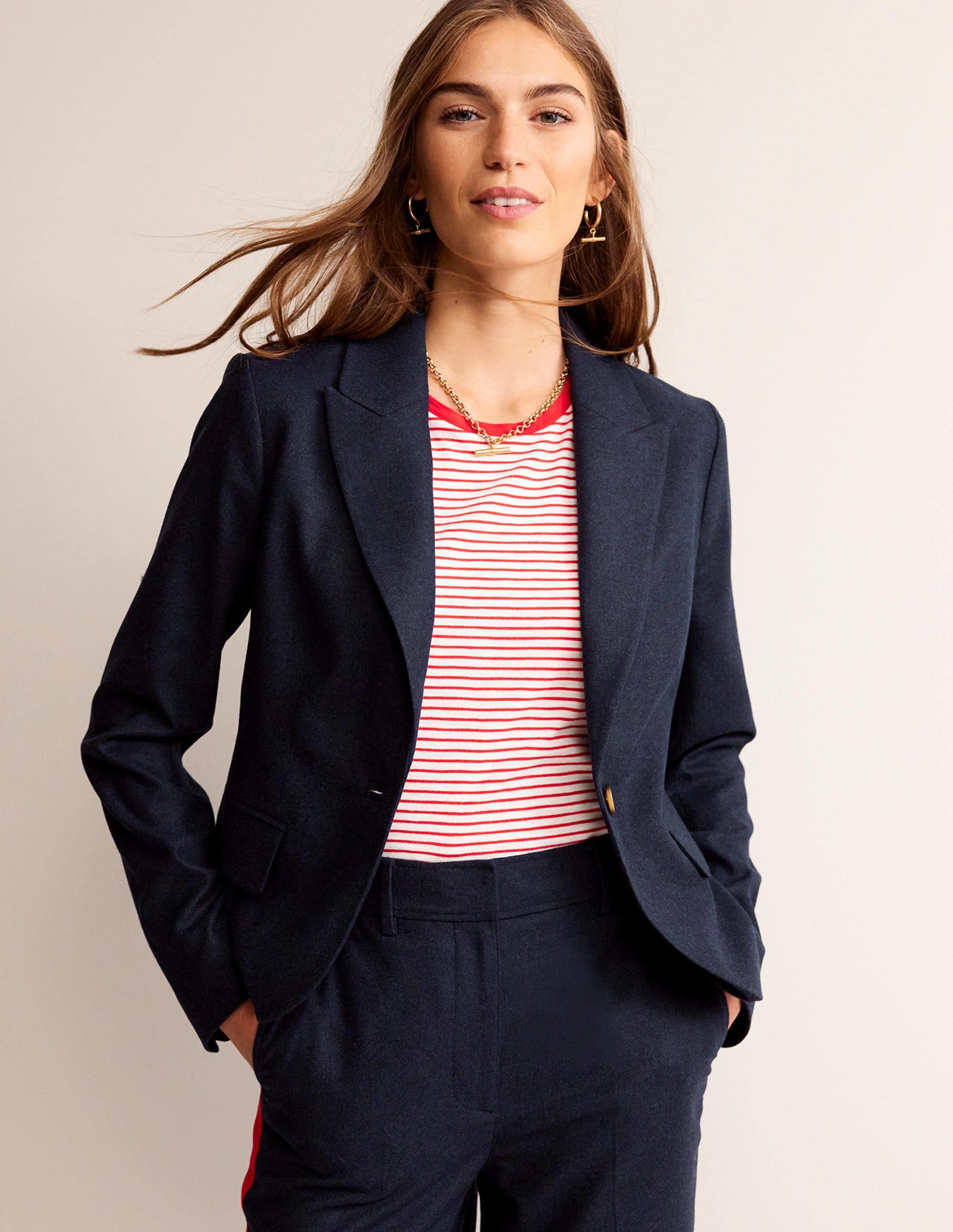 Canonbury Wool Blazer-Navy - Image 1