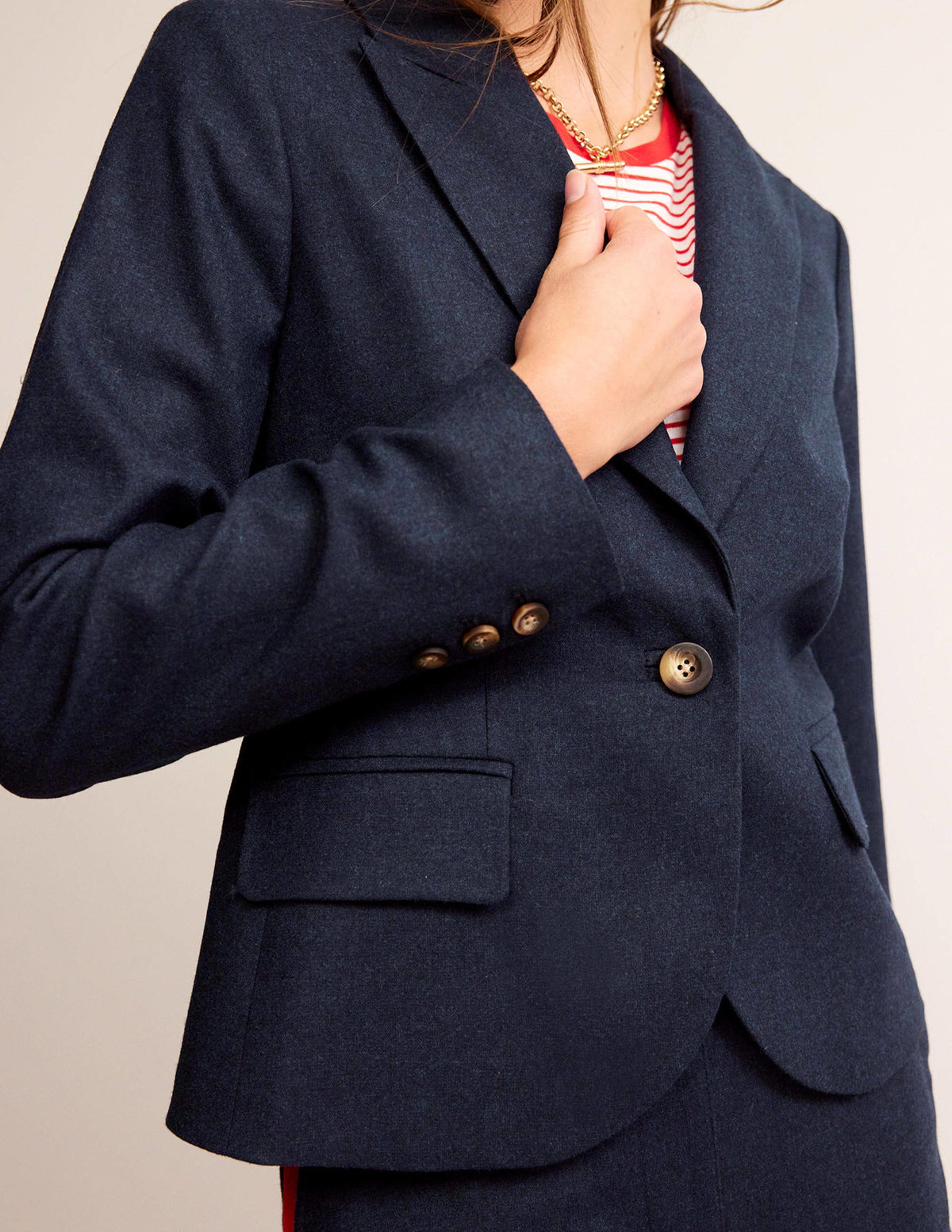 Canonbury Wool Blazer-Navy - Image 2