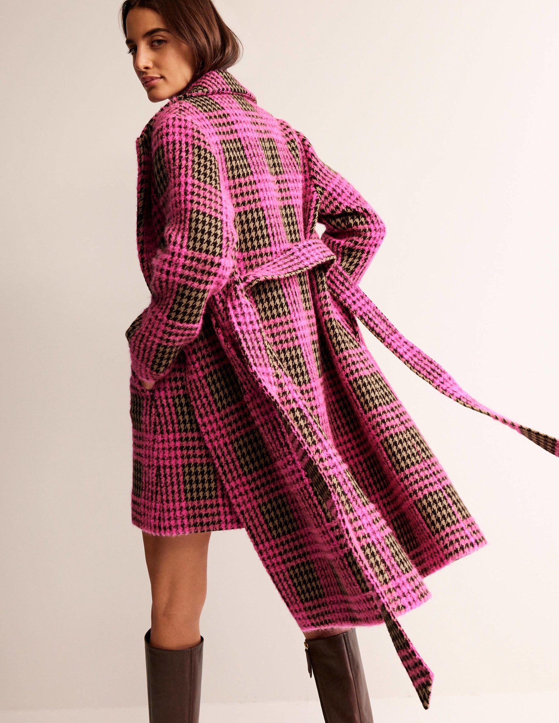 Bristol Wool Check Coat-Pink Boucle Check-3