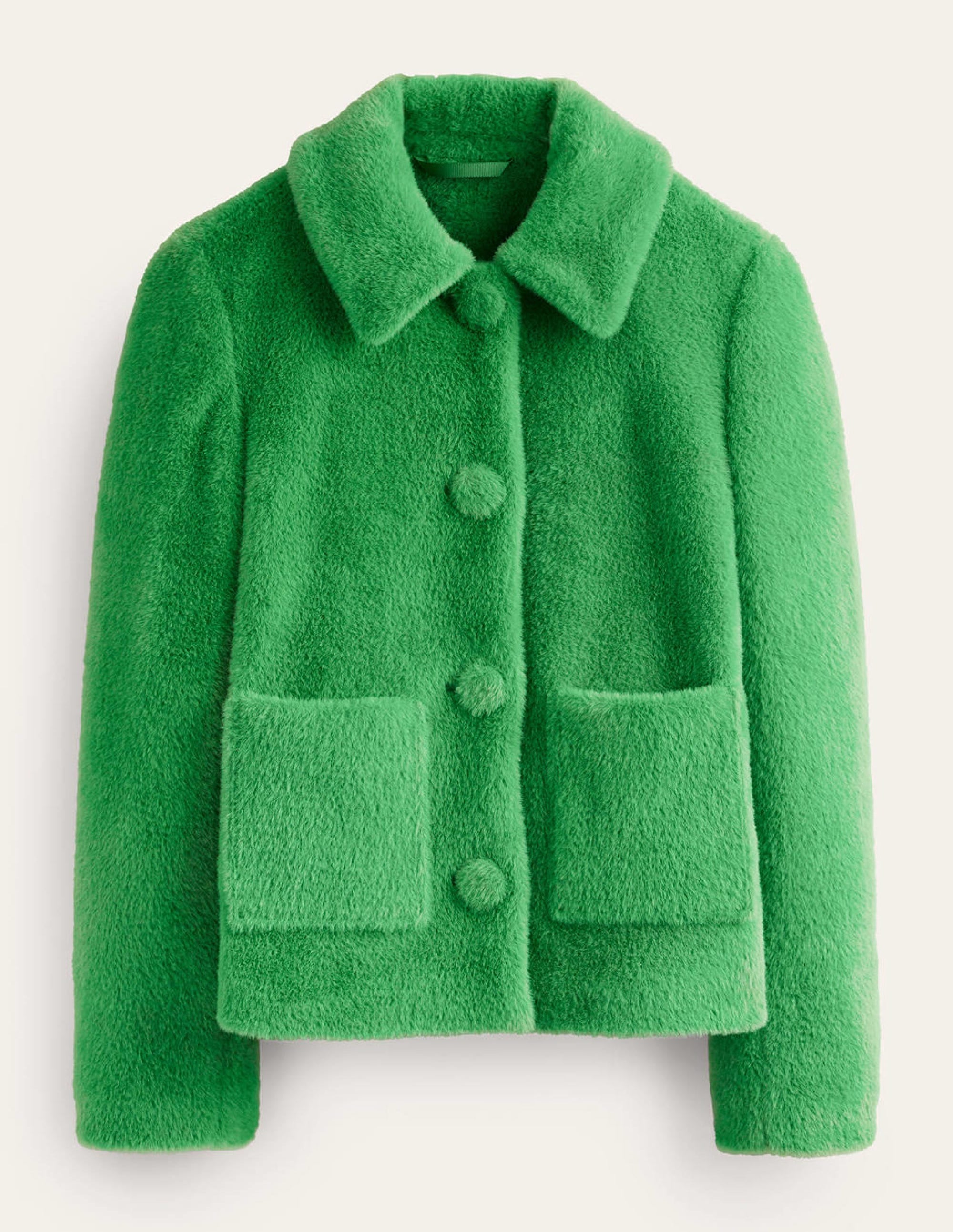 York Faux-Fur Coat-Veridian Green - Image 6