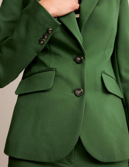 Marylebone Ponte Blazer-Winter Green