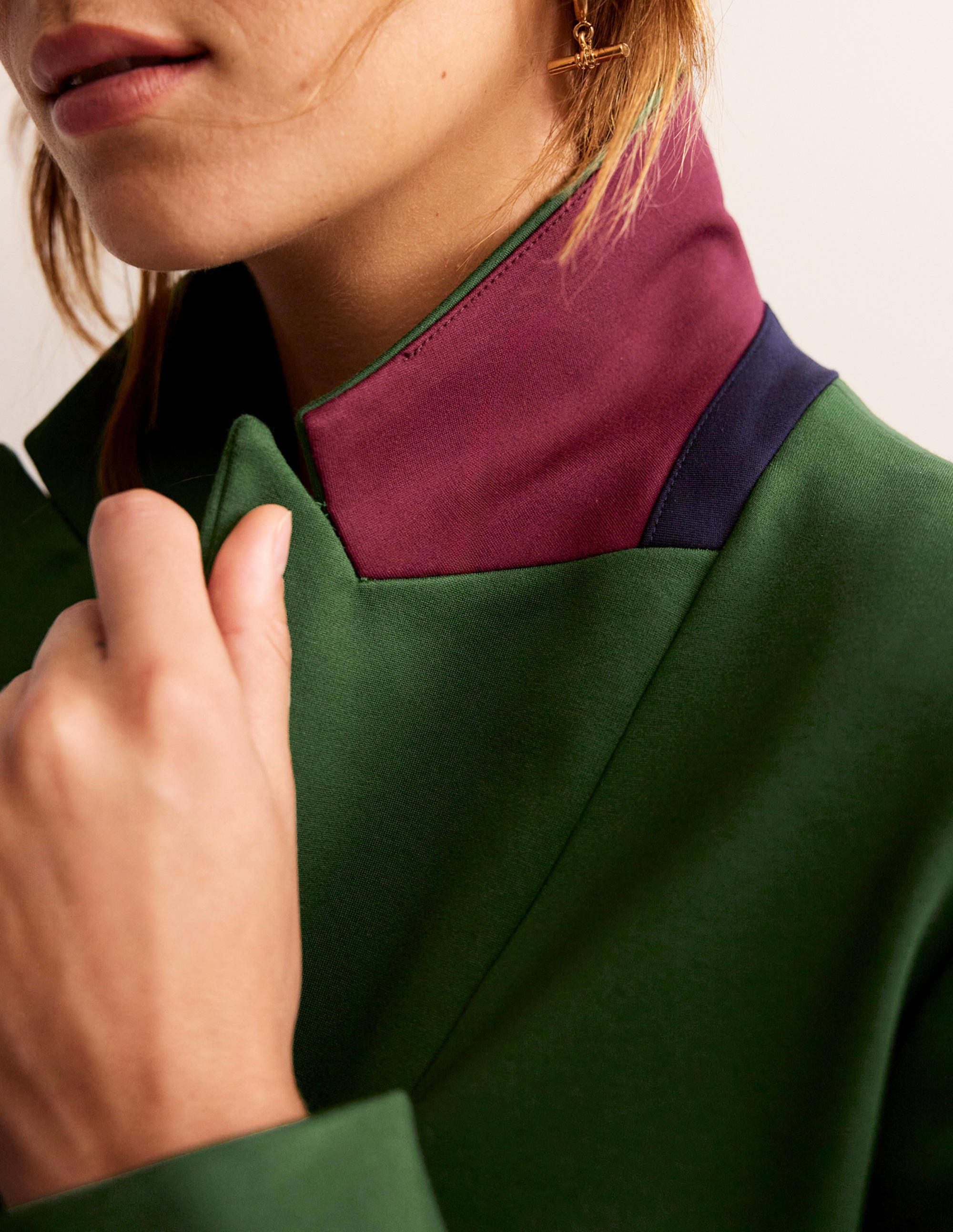 Marylebone Ponte Blazer-Winter Green - Image 5