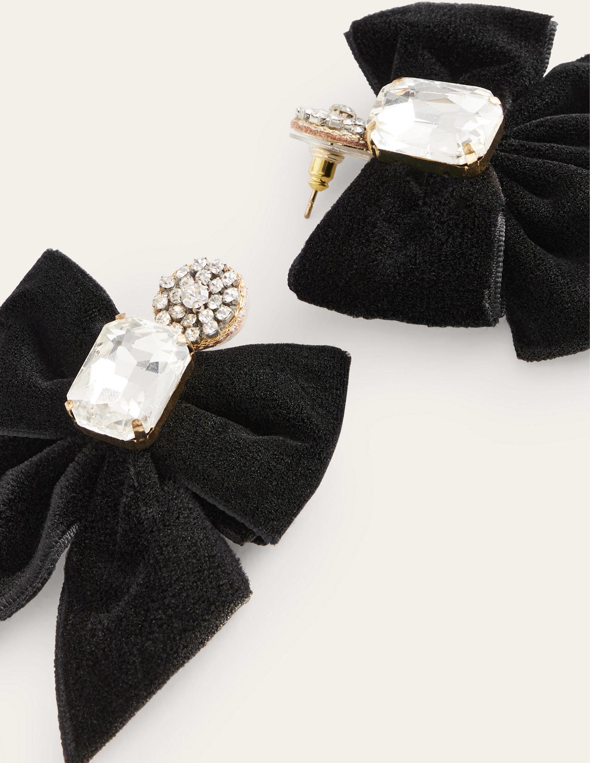 Party Bow Earrings-Black - Image 3